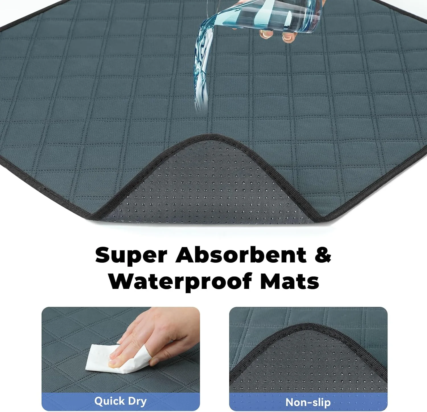 محوطه بازی سگ، محوطه بازی توله سگ و گربه، محوطه بازی قابل حمل برای سگ ها مناسب استفاده در سفر، کمپینگ، داخل و خارج از خانه، قفس تاشو سگ مناسب خرگوش و حیوانات کوچک به همراه کیف حمل (خاکستری به همراه پد، کوچک)