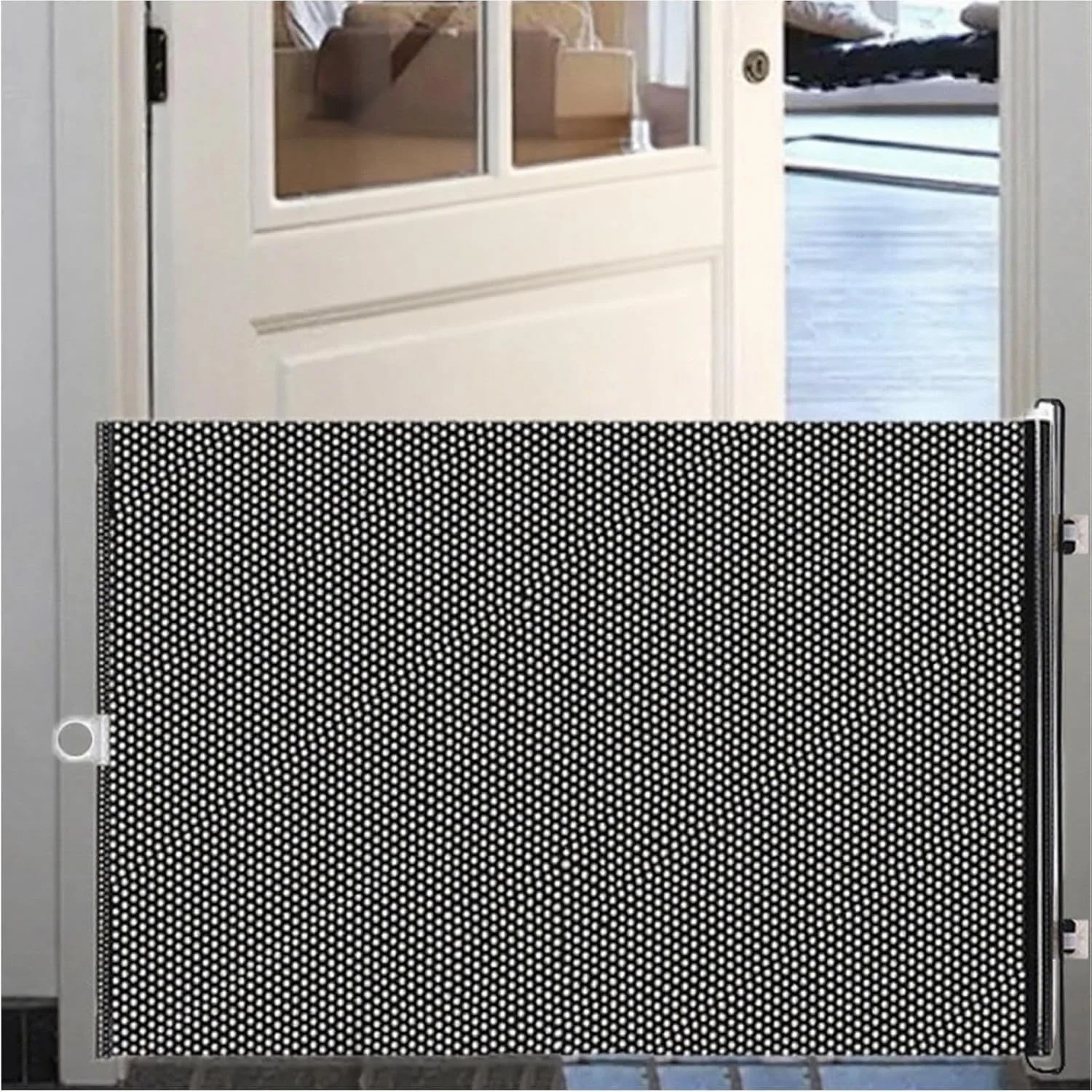 Dog Gate for Stairs - Small Dog Safety Fence | Pet Playpen for Stairs Home and Outdoor Use Doorway Patio Fireplace Hallway Deck Kitchen Kids Play Area