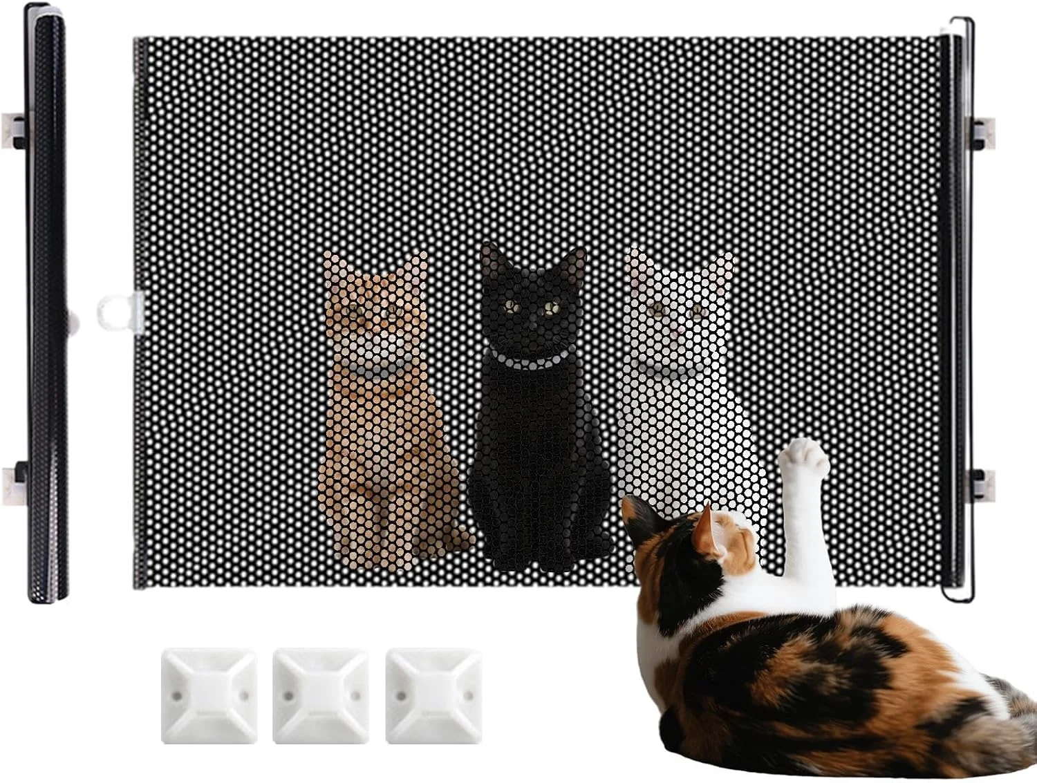 Dog Gate for Stairs - Dog Fences Indoor | Pet Playpen Home and Outdoor Use for Kids Cats Kitchen Fireplace Living Room Patio Deck Doorway Play Area