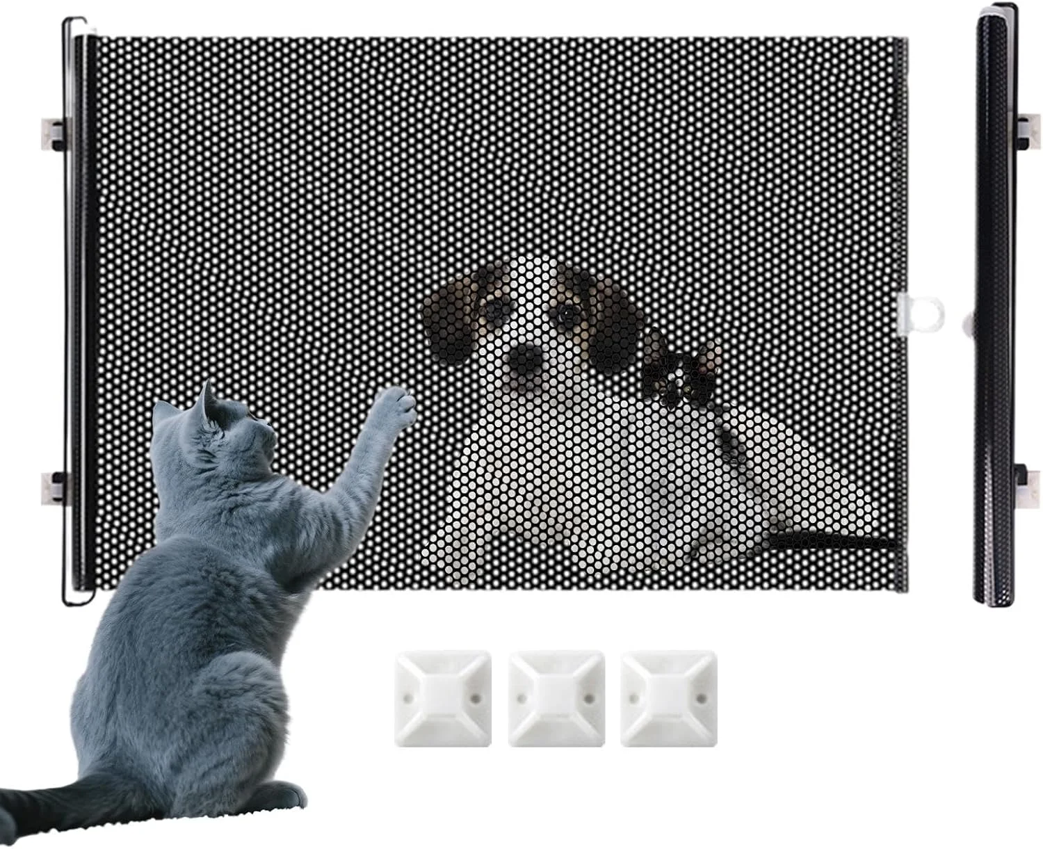 Dog Gate - Small Dog Safety Fence - Home and Outdoor Use Pet Playpen for Living Room Hallway Kitchen Deck Patio Fireplace Bedroom Doorway