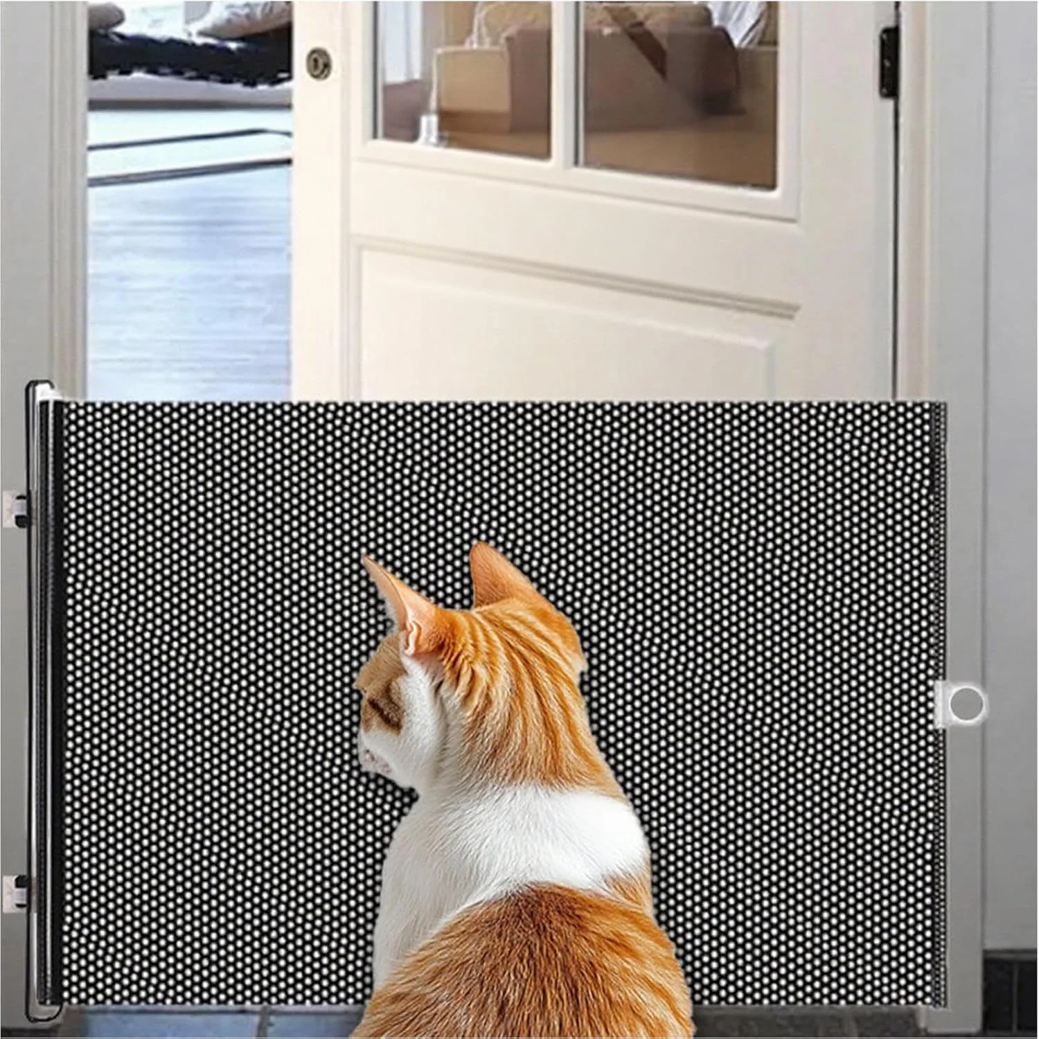 Dog Gate - Child Safety Gate for Indoor | Pet Playpen Home and Outdoor Use for Kids Cats Kitchen Fireplace Living Room Patio Deck Doorway Play Area