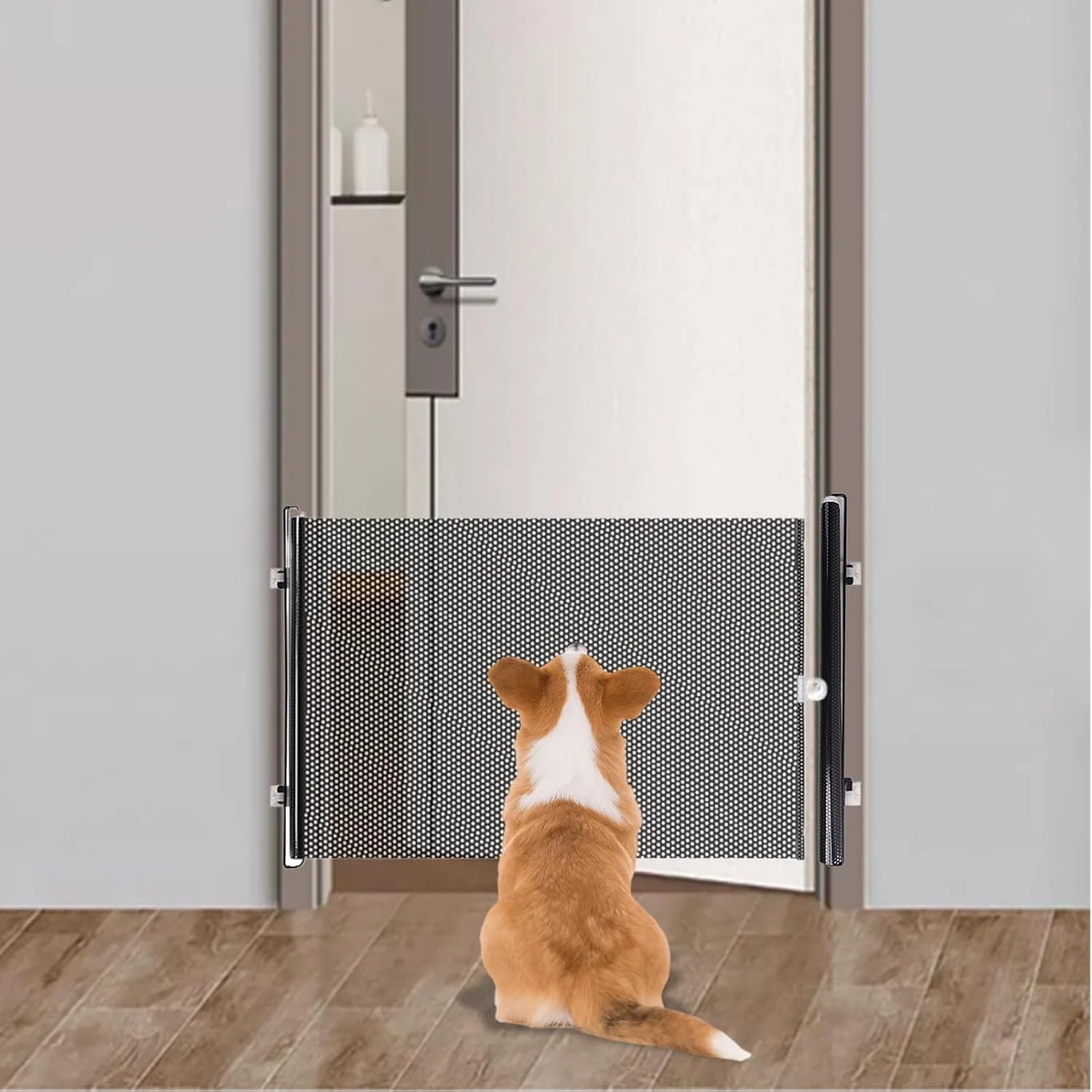 Dog Gate - Small Dog Safety Fence - Home and Outdoor Use Pet Playpen for Living Room Hallway Kitchen Deck Patio Fireplace Bedroom Doorway