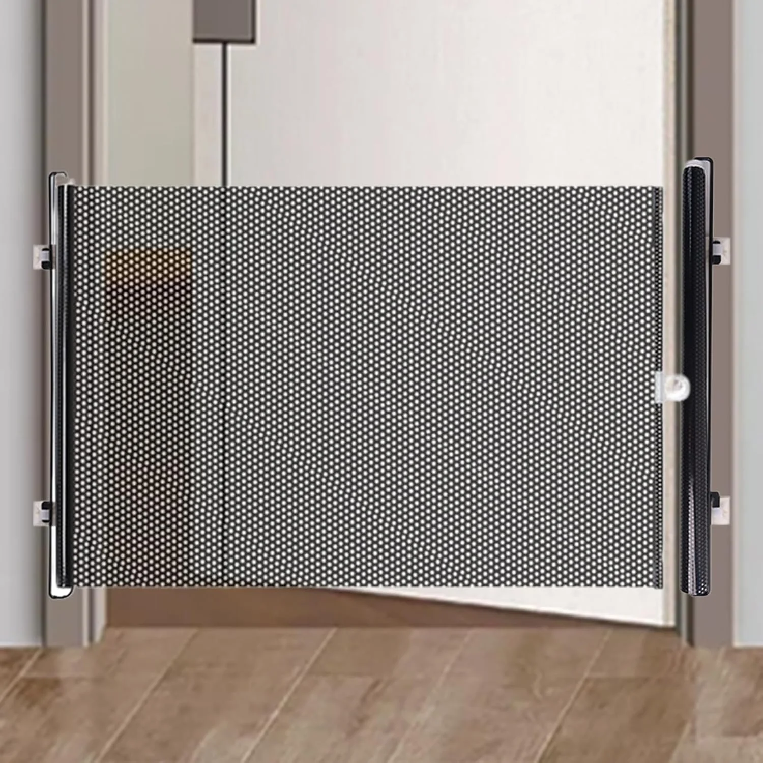 Dog Fence - Small Dog Safety Fence | Home and Outdoor Use Pet Playpen for Living Room Hallway Kitchen Deck Patio Fireplace Bedroom Doorway