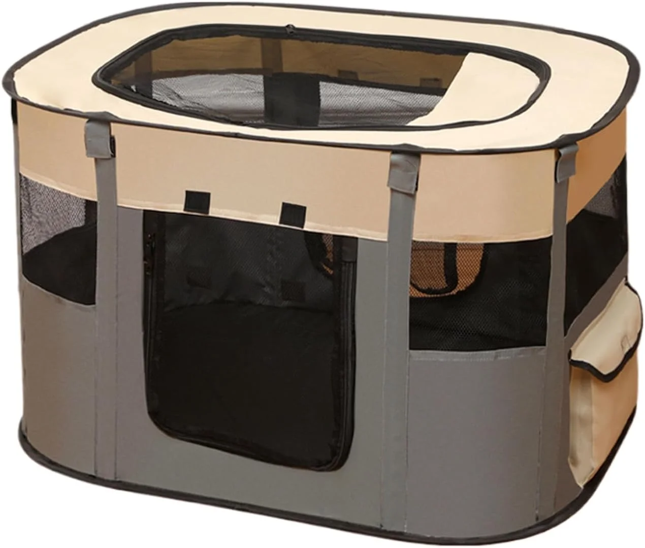 محوطه سگ، پارک بازی تاشو توله سگ - لانه گربه چادری قابل حمل حیوانات خانگی برای داخل و خارج از خانه، آپارتمان، اسباب بازی، حیاط خلوت، پاسیو، مسافرت، کمپینگ، خوراکی های روزانه