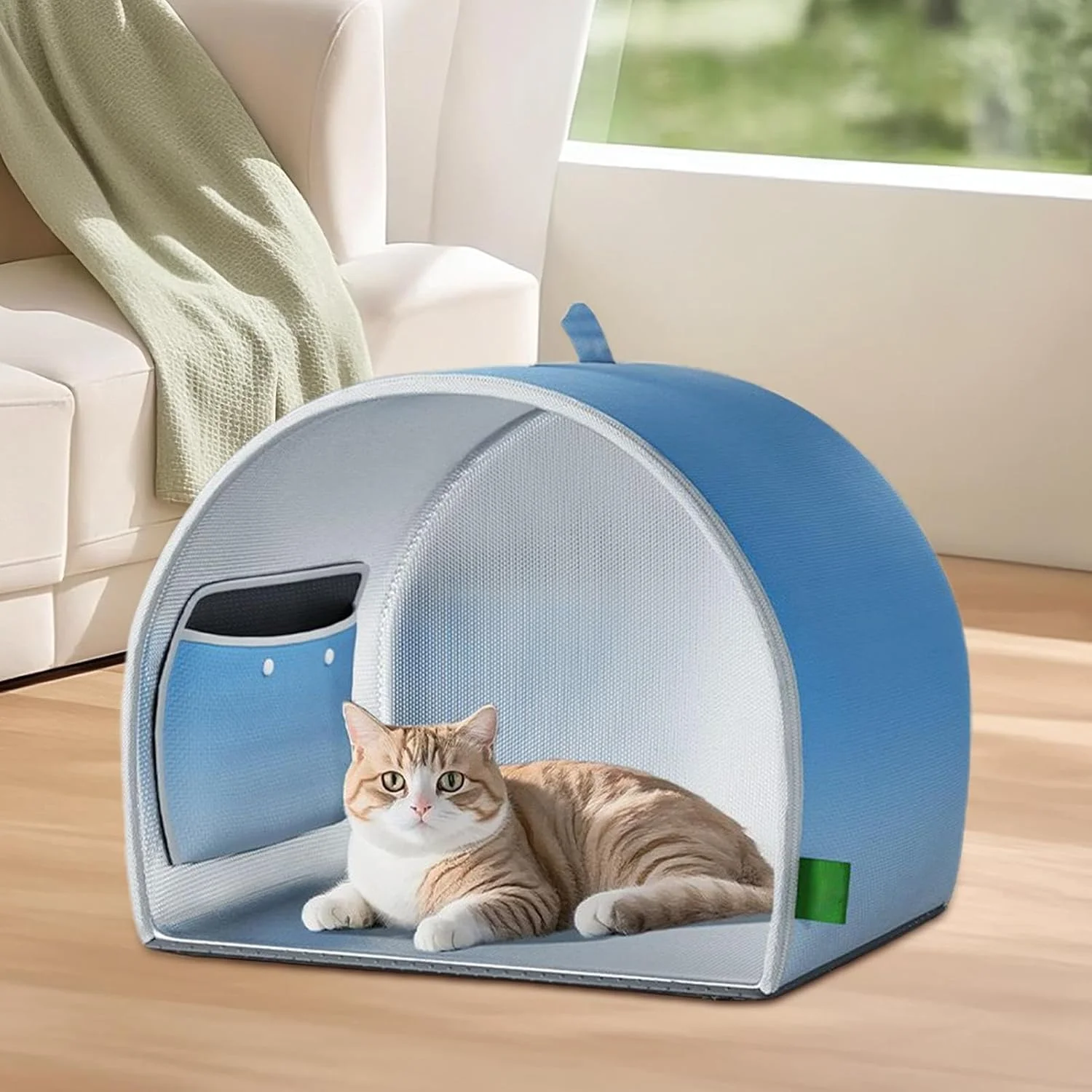 پناهگاه خنک کننده سگ - پناهگاه یخی تاشو سگ های خانگی در فضای باز و سرپوشیده - خانه بزرگ حیوانات خانگی با ماندگاری طولانی، خنکی و مقاوم در برابر آب و هوا برای پارک