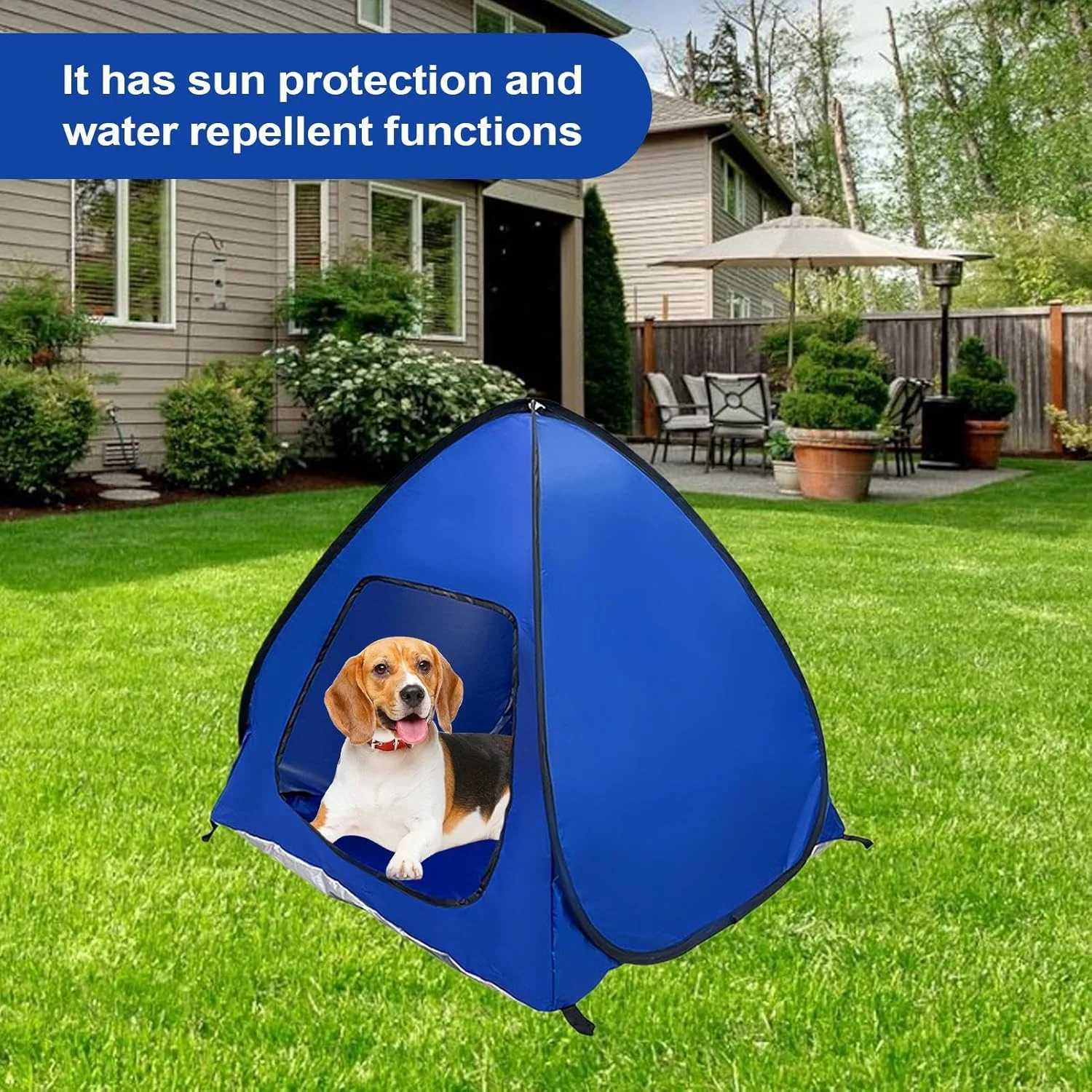 Dog Camping Tent - Portable Shade House Foldable Shelter | Pet Supplies, Cat Dog Shade Tent for Lawn Camping Picnicking Patio Garden Outings Backyard