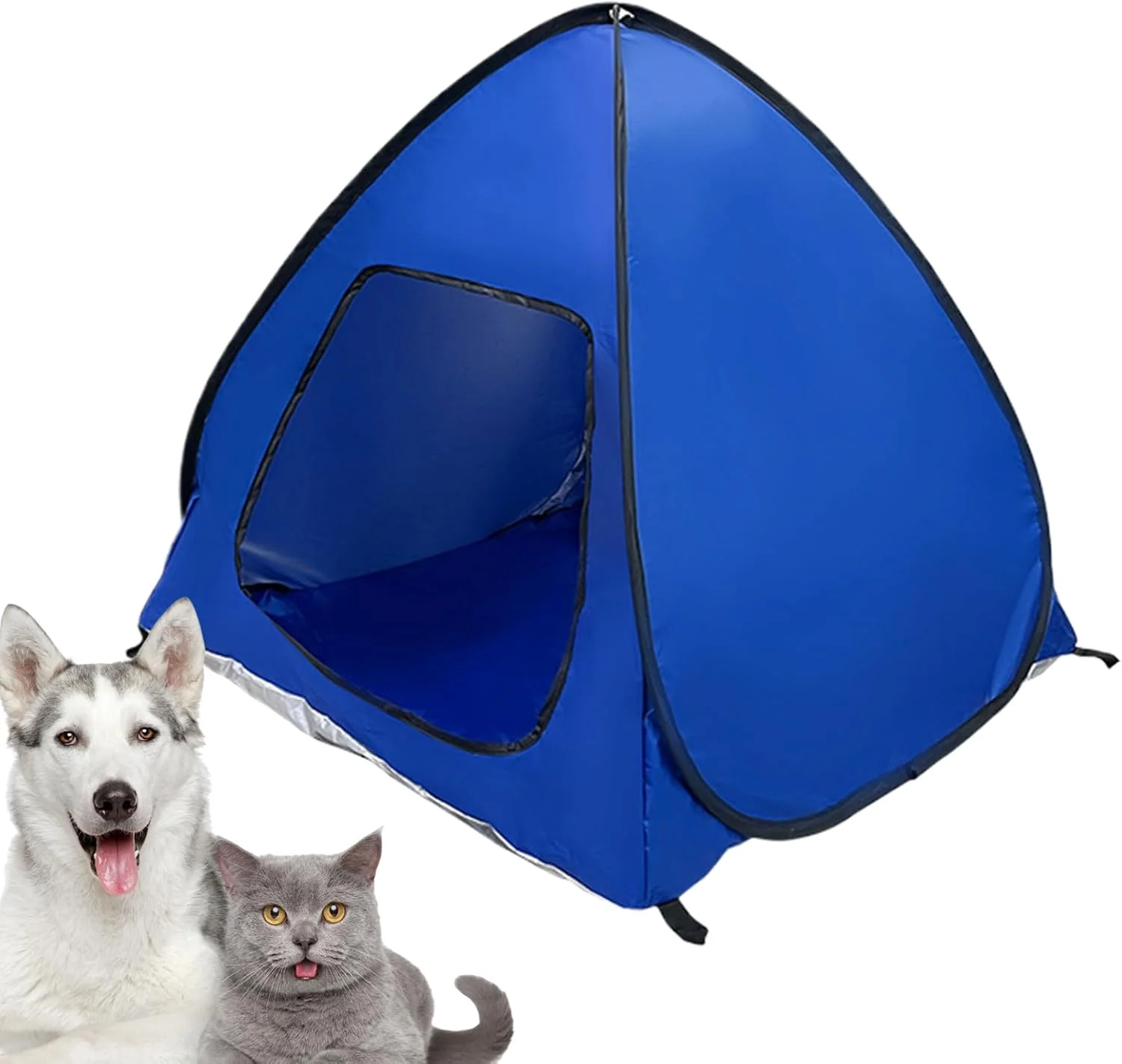 چادر کمپینگ سگ - خانه پناهگاه حیوانات خانگی ضد آفتاب قابل حمل، چادر سایه بان بیرونی گربه و سگ برای پیک نیک، چمن، باغ، پاسیو، گردش ها، حیاط خلوت