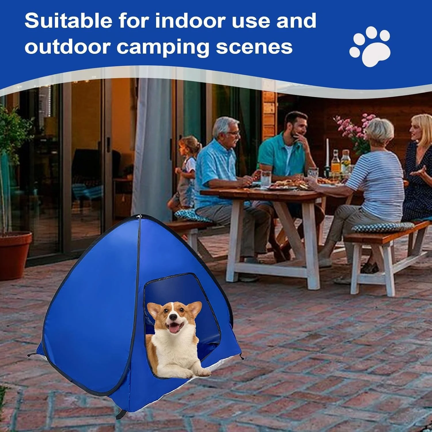 Dog Camping Tent - Sunproof Pet Shelter House Portable | Outside Cat Dog Outside Shade Tent For Picnicking Lawn Garden Patio Outings Backyard