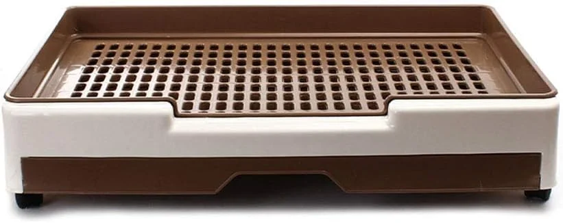 Dog Cage with Toilet, Pet Wire Cage, Pet Dog Cage,Brown,L