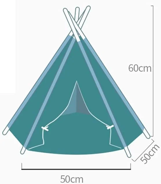 خانه چادری حیوانات خانگی DLUXCA، تخت سگ، تیپی قابل حمل و جداشدنی، لانه سرپوشیده و بیرونی توله سگ و گربه به همراه کوسن