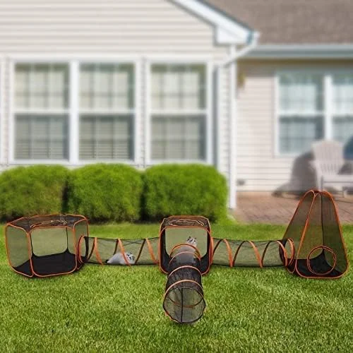 خانه بازی تونلی حیوانات خانگی دیشنگژن 6 در 1، چادر سگ و گربه و خرگوش، محوطه تاشو بازی در فضای باز و داخلی، زیستگاه بیرونی برای گربه ها، خرگوش ها و حیوانات کوچک خانه بازی تونلی حیوانات خانگی دیشنگژن 6 در 1، چادر سگ و گربه و خرگوش، محوطه تاشو بازی در فضای باز و داخلی، زیستگاه بیرونی برای گربه ها، خرگوش ها و حیوانات کوچک