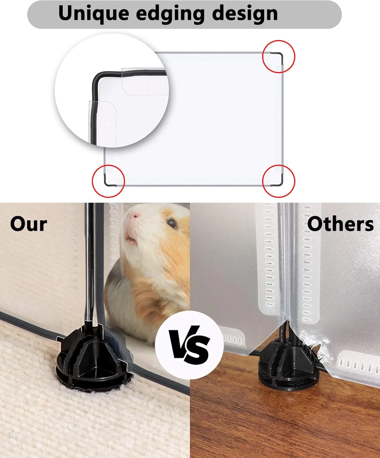 پنل پلاستیکی شفاف DINMO، بسته 4 عددی، 30 در 40 سانتی متر، برای قفس بازی حیوانات کوچک و واحد ذخیره سازی مکعبی