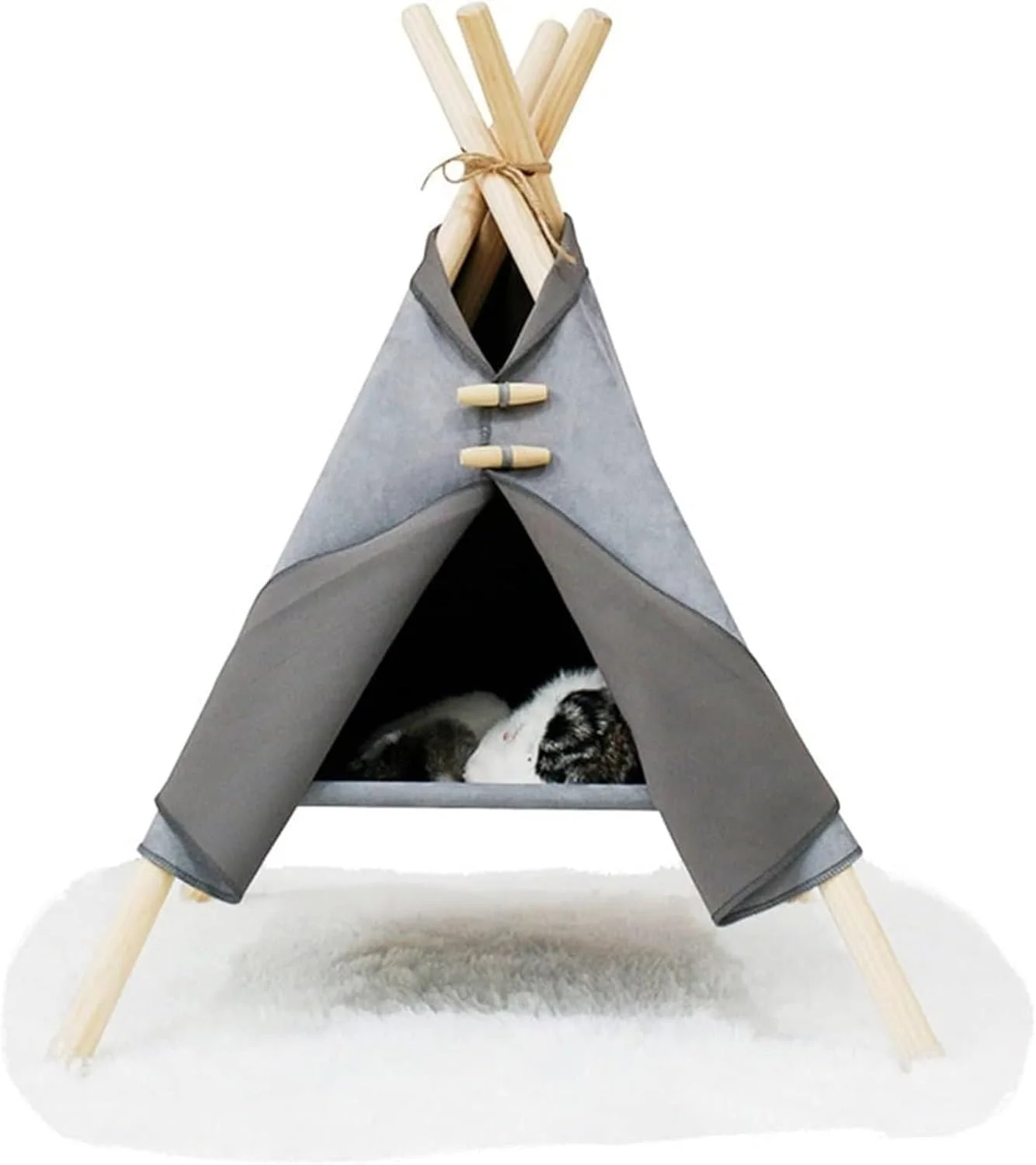 چادر بازی حیوانات خانگی DLUXCA، تخت خواب گربه، خانه تاشو قابل حمل با کوسن ضخیم، مونتاژ آسان مناسب بهار و تابستان چادر بازی حیوانات خانگی DLUXCA، تخت خواب گربه، خانه تاشو قابل حمل با کوسن ضخیم، مونتاژ آسان مناسب بهار و تابستان