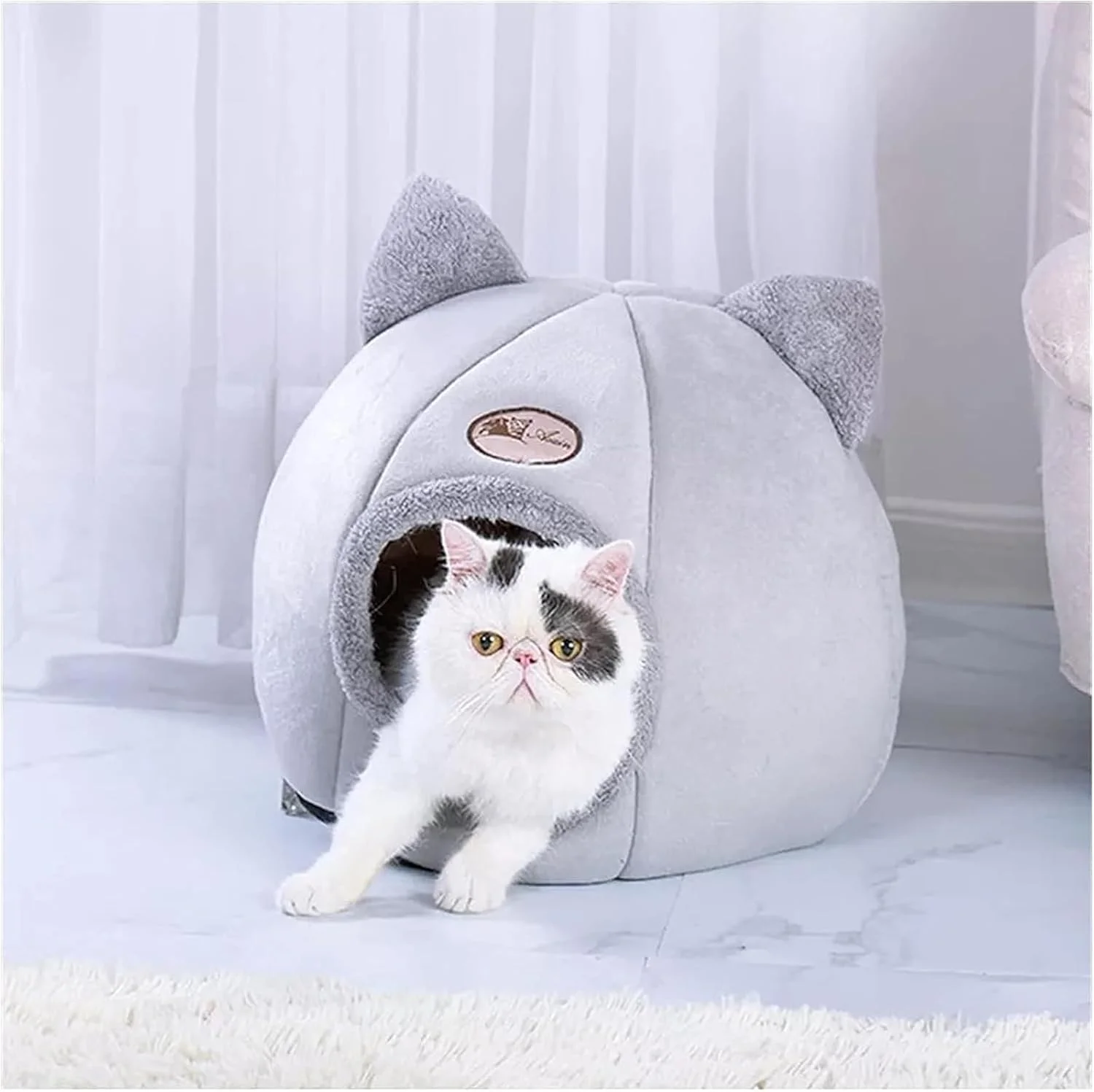 خانه سگ تاشو و جداشدنی DLUXCA با قابلیت گرم شدن خودکار برای داخل خانه، با تشک، قفس توله سگ، استراحتگاه خاکستری (رنگ: خاکستری، سایز: L) خانه سگ تاشو و جداشدنی DLUXCA با قابلیت گرم شدن خودکار برای داخل خانه، با تشک، قفس توله سگ، استراحتگاه خاکستری (رنگ: خاکستری، سایز: L)