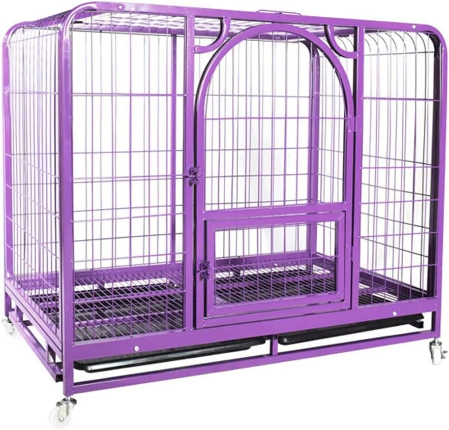 قفس سگ، قفس لوکس توله سگ با درب فلزی ضد جویدن، نورگیر تغذیه، سینی، چرخ جهانی، بنفش، 93 * 65 * 82 سانتی متر (رنگ: بنفش، سایز: 110 * 72 * 98 سانتی متر) قفس سگ، قفس لوکس توله سگ با درب فلزی ضد جویدن، نورگیر تغذیه، سینی، چرخ جهانی، بنفش، 93 * 65 * 82 سانتی متر (رنگ: بنفش، سایز: 110 * 72 * 98 سانتی متر)