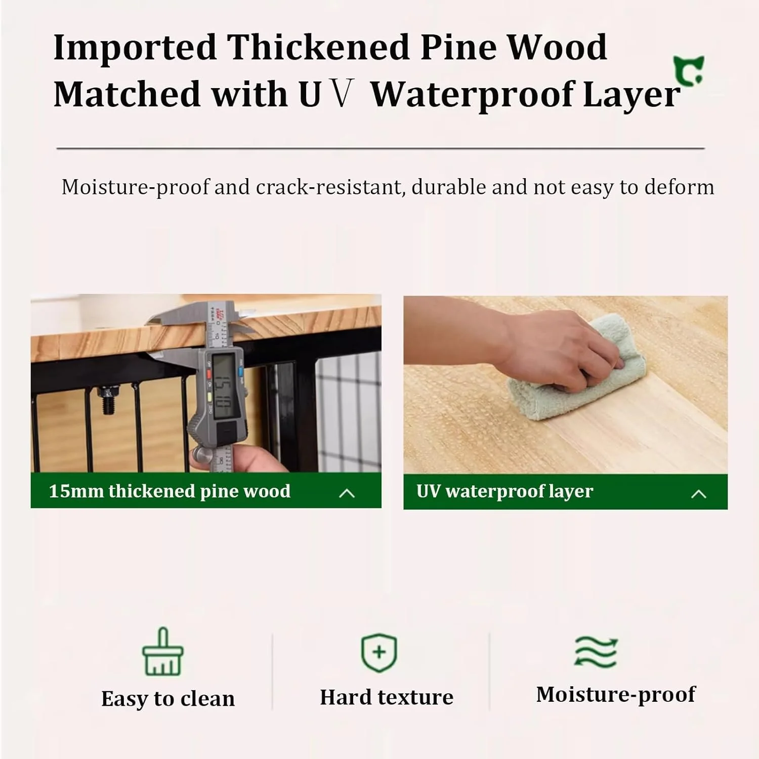 قفس سگ مبلمان، میز چوبی لانه سگ با نور، خانه سگ به سبک مبلمان برای سگ های کوچک و متوسط (کوچک)