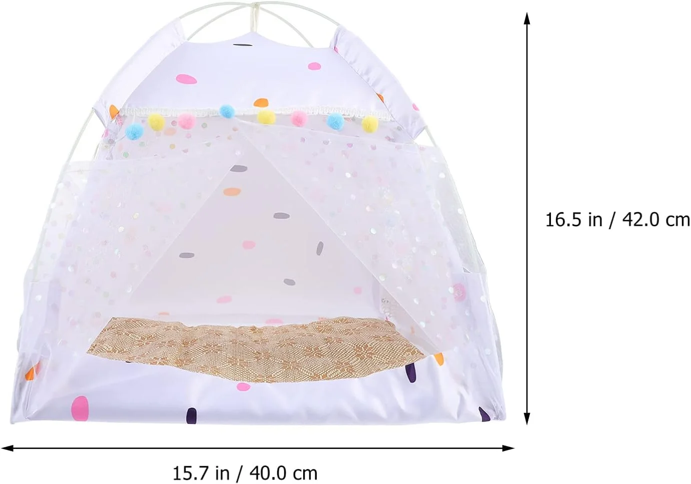 چادر سگ و گربه، خانه خنک کننده تابستانی، لانه با کوسن و بالش قابل شستشو و جداشدنی، تخت تاشو قابل حمل برای توله سگ، پارک بازی