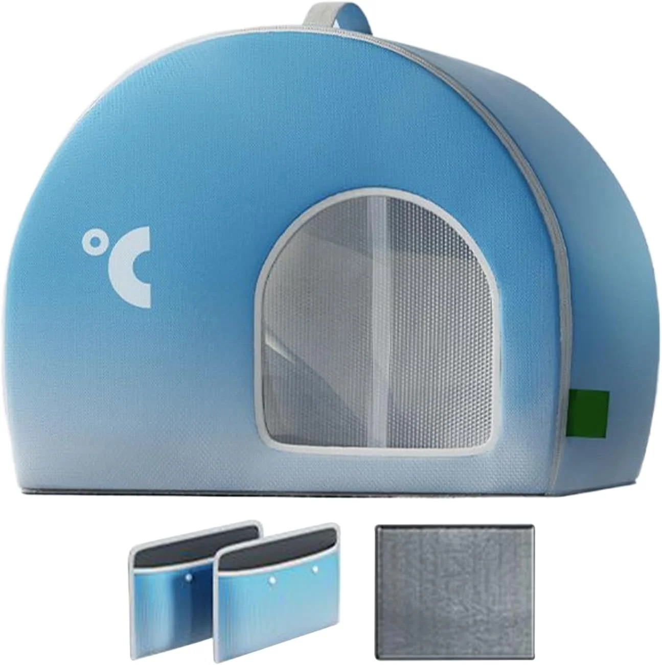 پناهگاه خنک کننده سگ | خانه خنک کننده سگ و گربه، پناهگاه یخی، خنکی طولانی مدت، مقاوم در برابر آب و هوا، خانه بزرگ حیوانات خانگی برای پارک