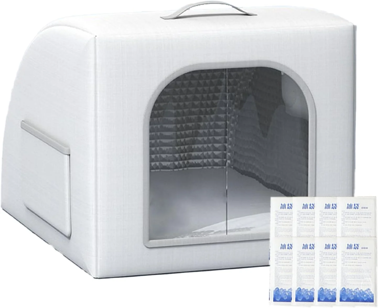 خانه خنک کننده برای حیوانات خانگی، پناهگاه خنک کننده مطبوع برای حیوانات خانگی - با 8 کیسه یخ، اتاق سگ سرپوشیده و روباز برای باغ مزرعه بالکن پاسیو درب ورودی اتاق نشیمن