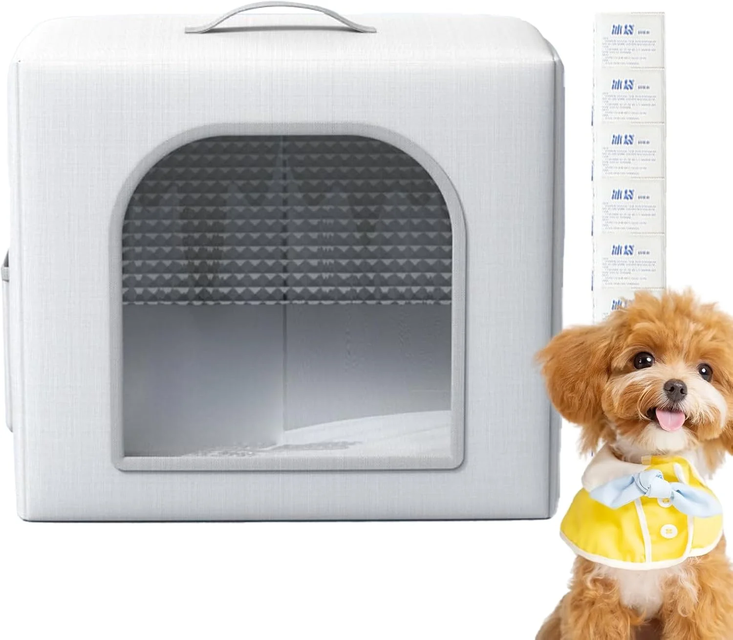 خانه خنک کننده برای حیوانات خانگی، پناهگاه خنک کننده تاشو گربه برای گرما | اتاق سگ سرپوشیده و روباز با 8 کیسه یخ برای درب ورودی حیاط خلوت بالکن باغ پاسیو مزرعه