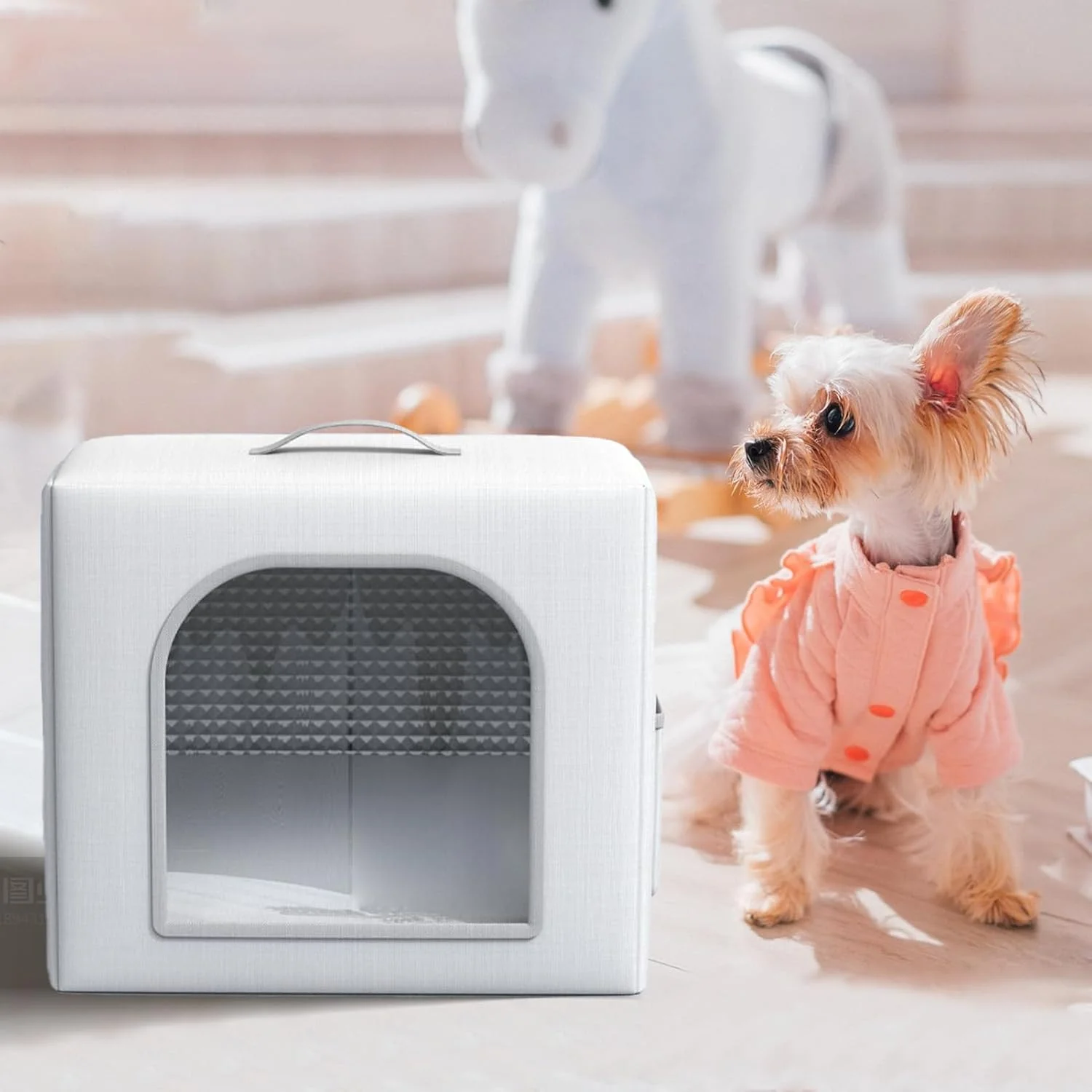 Dog House with Cooling,Conditioned Cooling Shelter for Pets | with 8 Ice Bags, Dog House for Farm Backyard Living Room Front Door Garden Patio