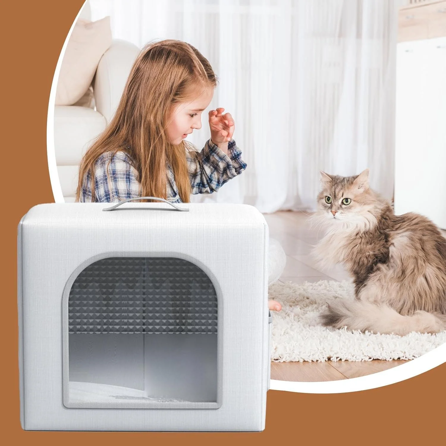 Dog House with Cooling,Conditioned Cooling Shelter for Pets | with 8 Ice Bags, Dog House for Farm Backyard Living Room Front Door Garden Patio