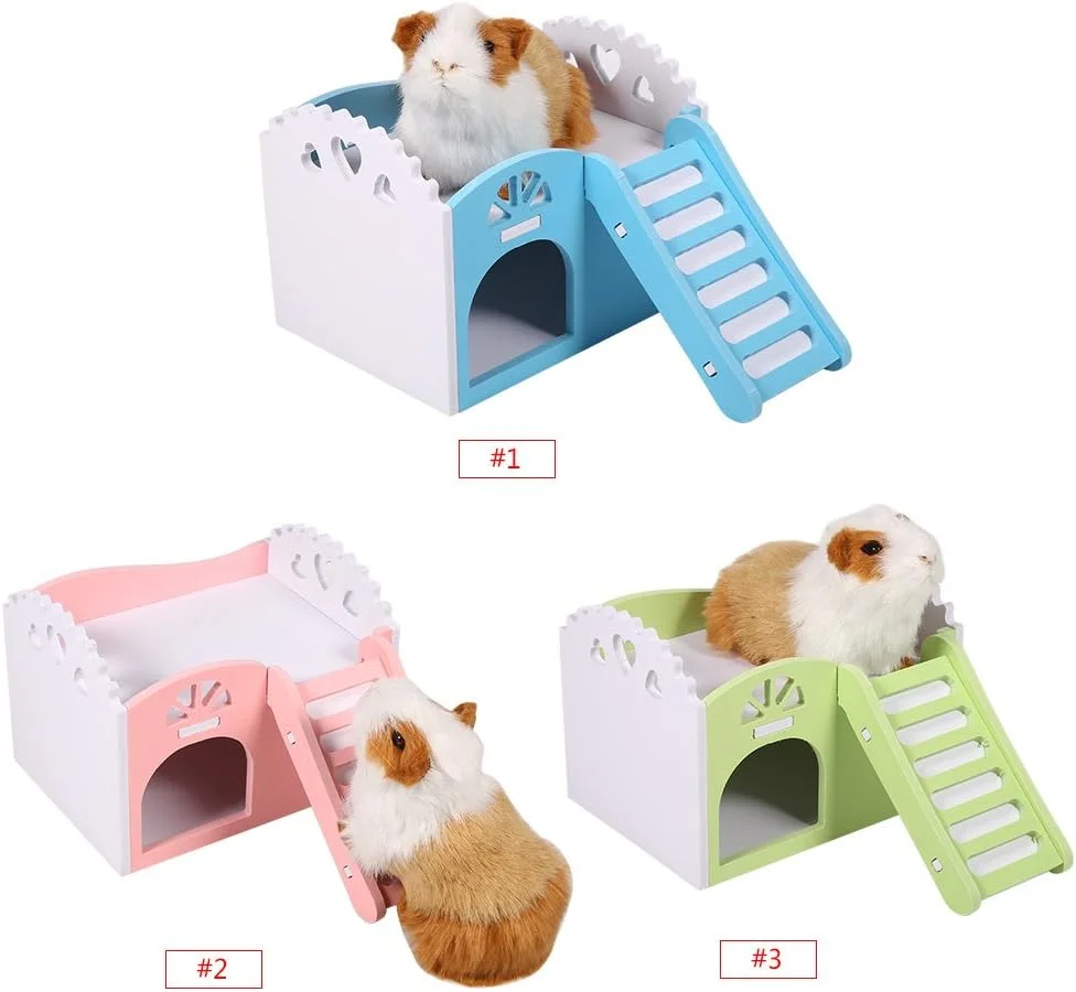 خانه خوکچه هندی CONTEK - غار دنج خانه همستر بزرگ مخفیگاه برای خوکچه هندی راسو جوجه تیغی چینچیلا لوازم جانبی همستر (سبز)