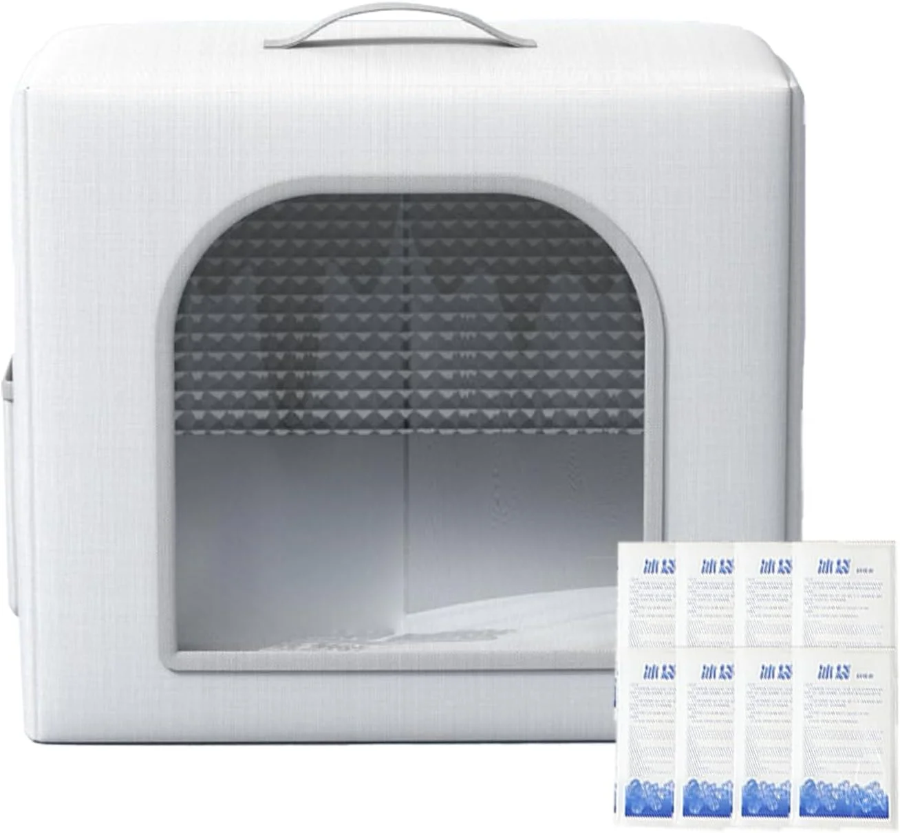 خانه سگ با قابلیت خنک‌کنندگی، پناهگاه خنک‌شونده برای حیوانات خانگی | اتاق سگ مناسب فضای داخلی و خارجی به همراه 8 کیسه یخ برای بالکن، باغ، درب ورودی، پاسیو، اتاق نشیمن و حیاط خلوت