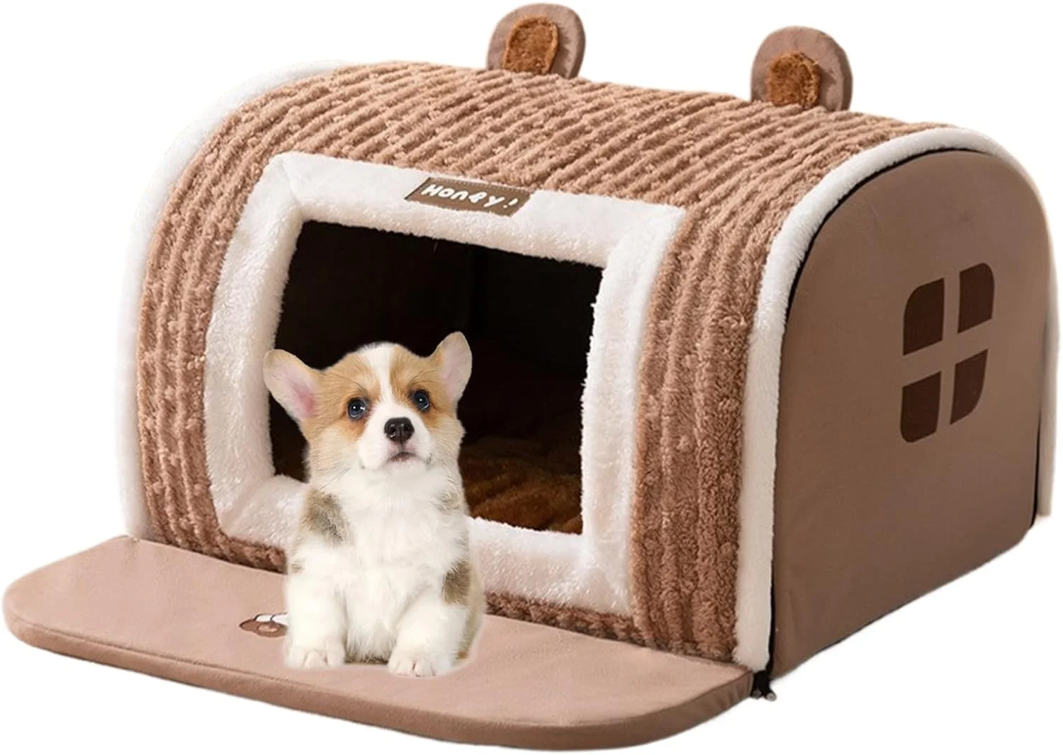 خانه سگ داخل خانه | لانه گرم و راحت، لانه گرم برای گربه | برای سگ و گربه کوچک و متوسط، توله سگ، استراحت حیوانات خانگی در داخل خانه، مناسب برای خانه ها و آپارتمان ها در زمستان