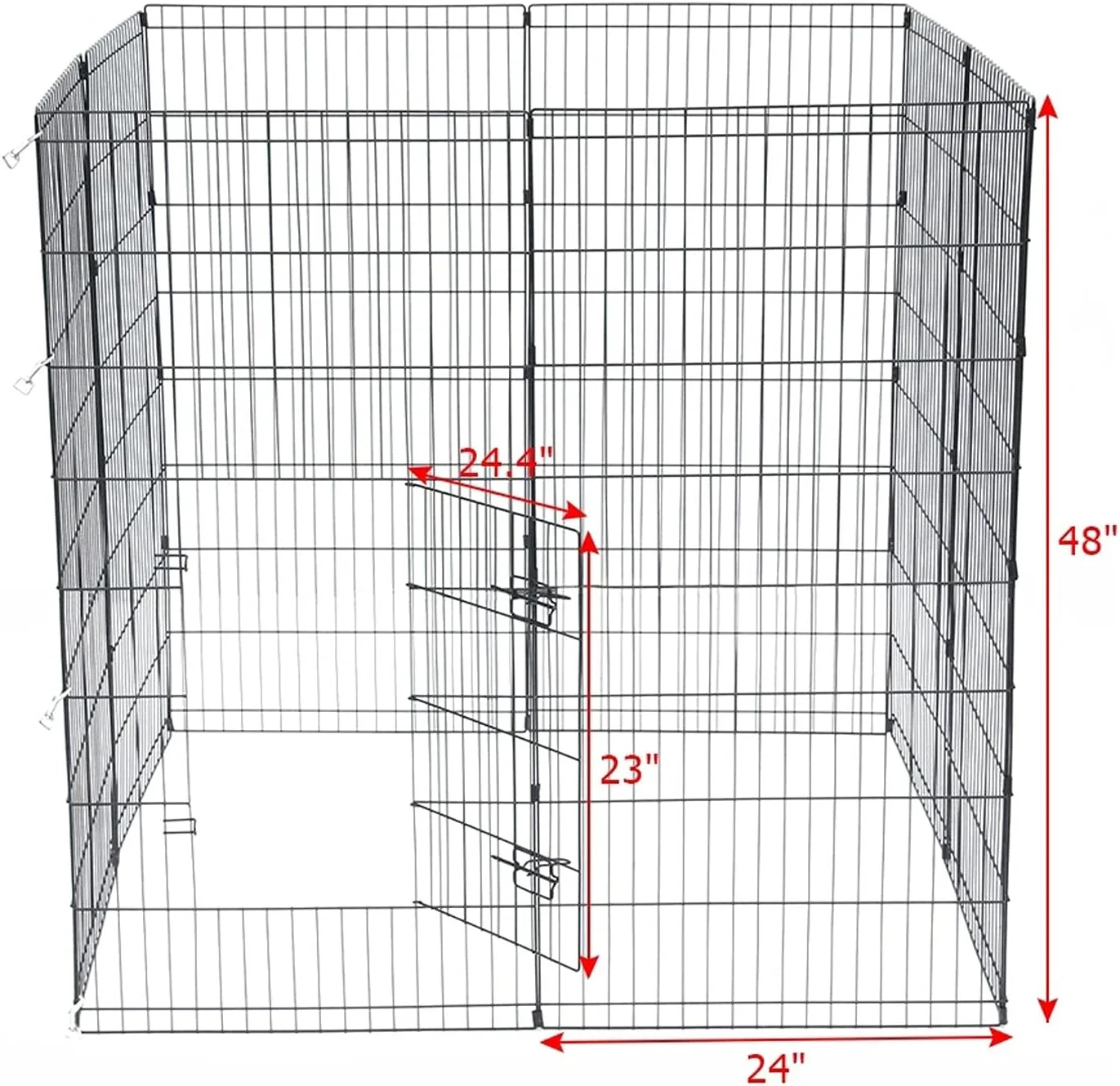 محوطه بازی تاشو و مستقل سگ Cloxks Fence Pen، حصار سیمی فلزی 48 اینچی، محوطه بازی تاشو سگ و گربه، محوطه تمرین قابل حمل، حصار حیوانات خانگی برای ایمنی توله سگ