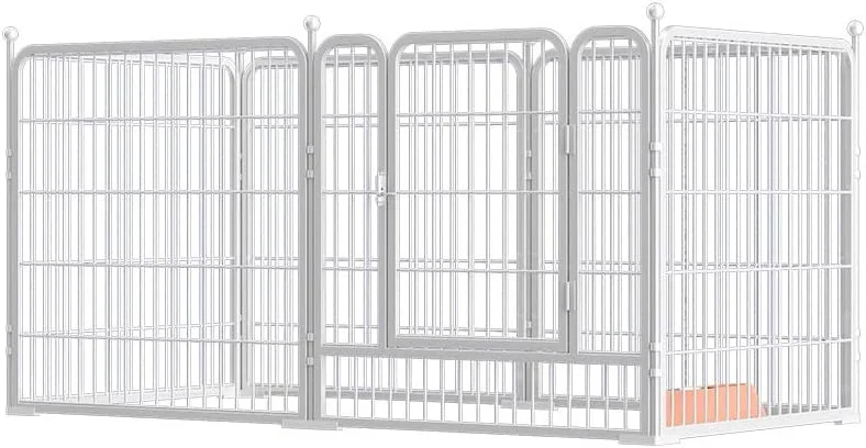 محافظ حصار تاشو مستقل CLoxks، حصار سگ، حصار داخلی سگ، حصار سگ برای سگ های کوچک و متوسط، حصار چند منظوره خانگی، حصار عایق، حصار ایمنی توله سگ (رنگ: سفید، اندازه: 160x80x80cm)