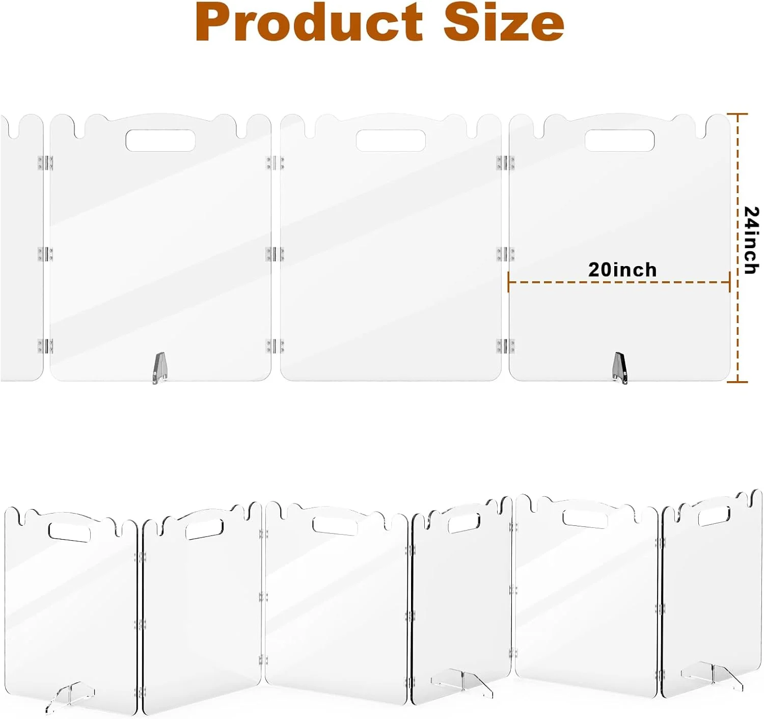 دروازه سگ خانگی اکریلیک شفاف - دروازه های تاشو شفاف برای سگ های کوچک - درب حصار توله سگ بلند تاشو مستقل برای داخل خانه، راهروها، جداکننده اتاق