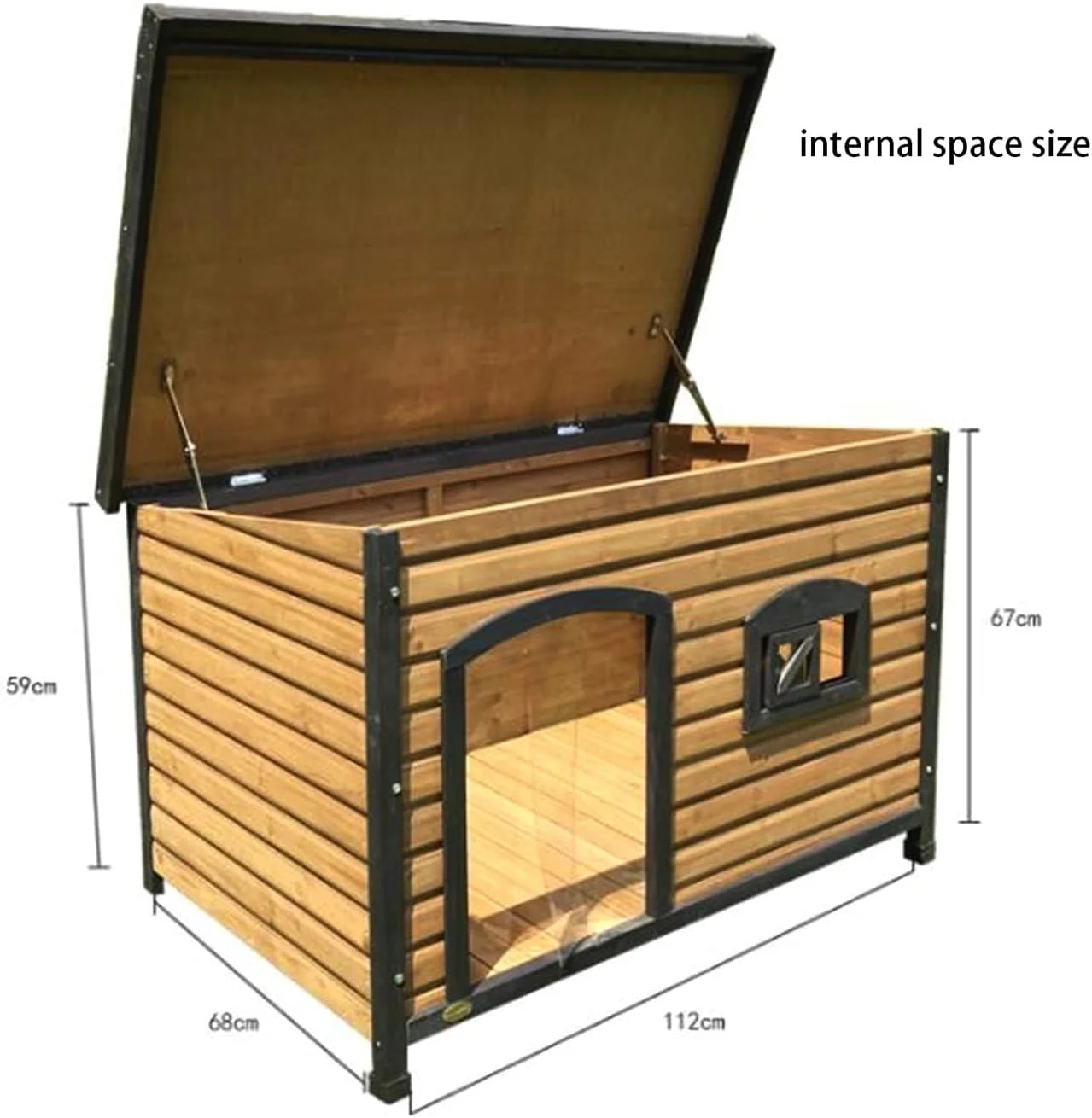محفظه گربه سرپوشیده و فضای باز CLoxks ویلای حیوانات خانگی خانه سگ فضای باز ویلای سگ کوچک خانه گربه بستر خرگوش خانه حیوانات خانگی، کلبه گربه GW-009 (اندازه: بزرگ)