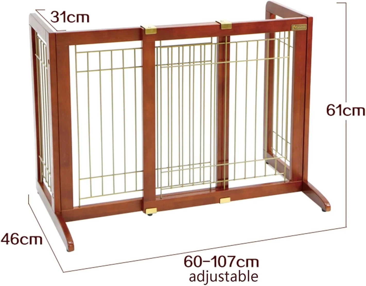 نرده تاشو مستقل سگ CLoxks، حصار حیوانات خانگی، درب جداکننده، نرده راه پله، قفس سگ بزرگ، متوسط ​​و کوچک، مسدود کننده درب، نرده ایمنی توله سگ (اندازه: 4 طبقه)