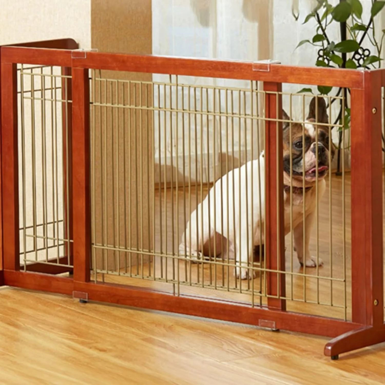 نرده تاشو مستقل سگ CLoxks، حصار حیوانات خانگی، درب جداکننده، نرده راه پله، قفس سگ بزرگ، متوسط ​​و کوچک، مسدود کننده درب، نرده ایمنی توله سگ (اندازه: 4 طبقه)