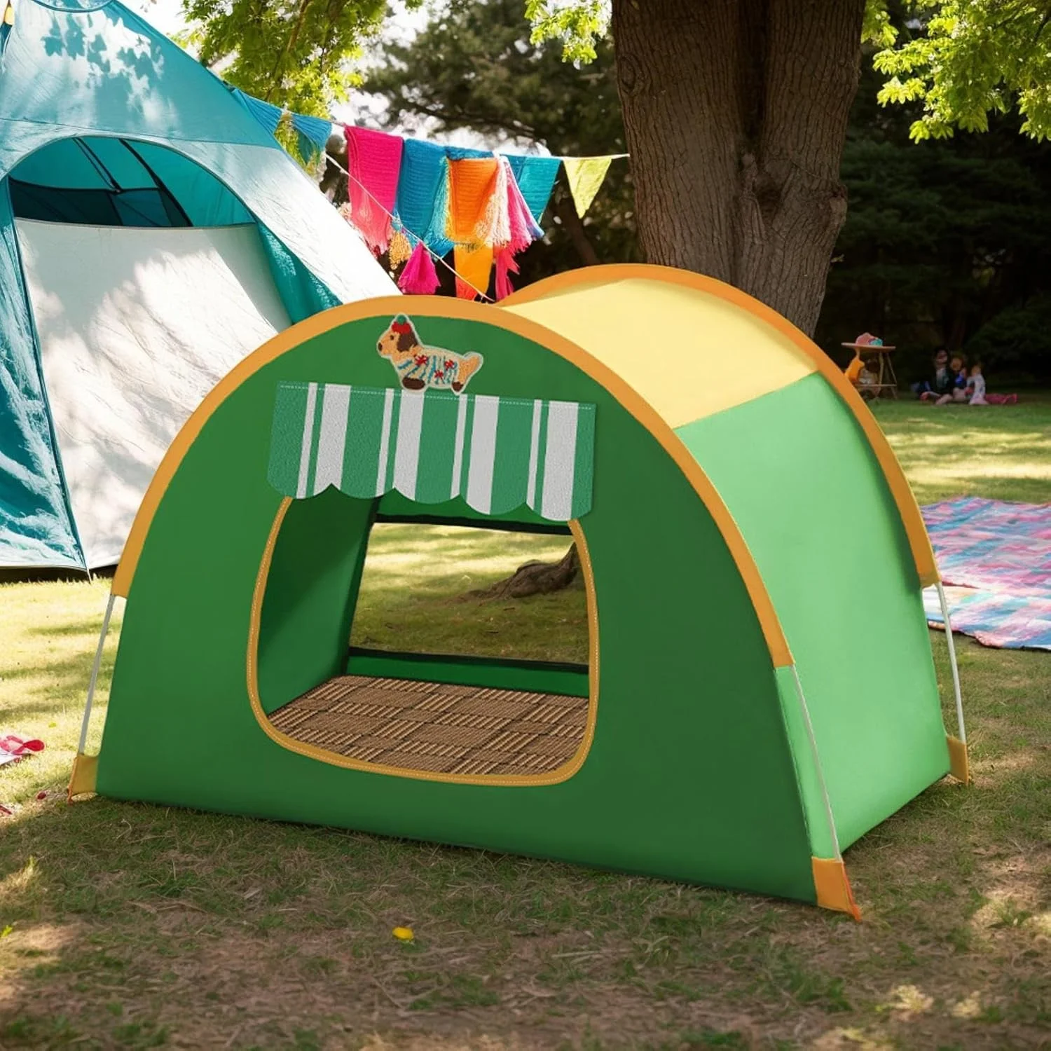 چادر گربه - چادر سگ قابل حمل، خانه لانه تاشو و قابل شستشو برای بچه گربه، سگ های کوچک و خرگوش ها با جریان هوا و تهویه مناسب برای کمپینگ در فضای داخلی و خارجی، حیاط خلوت و ساحل