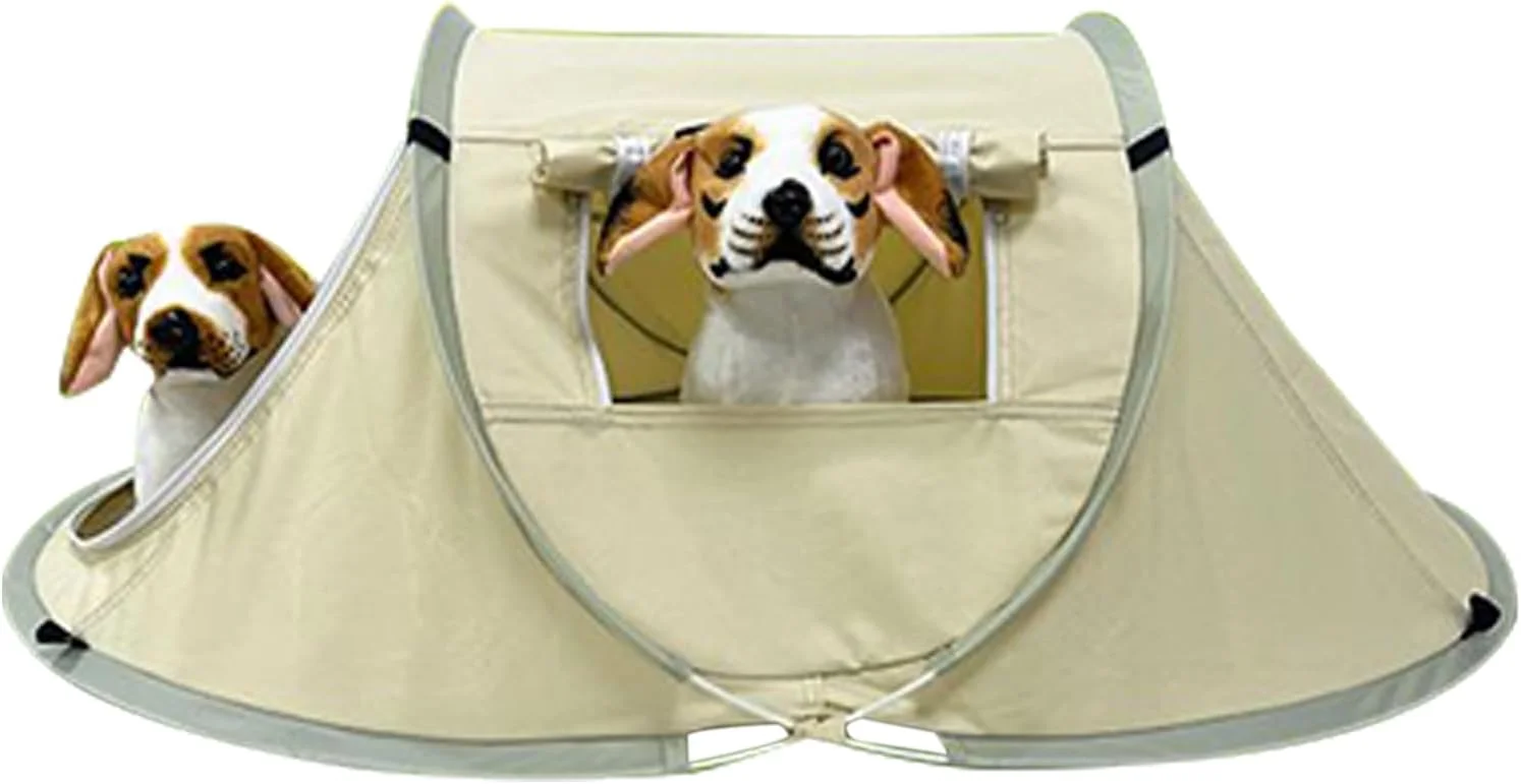 چادر تاشو قابل حمل گربه - پناهگاه ضد آب حیوانات خانگی | چادر پاپ آپ مقاوم در برابر اشعه ماوراء بنفش و دارای تهویه برای سفر سگ و گربه، باغ، کمپینگ، چمن، بالکن، فضای باز، داخل خانه، پیک نیک