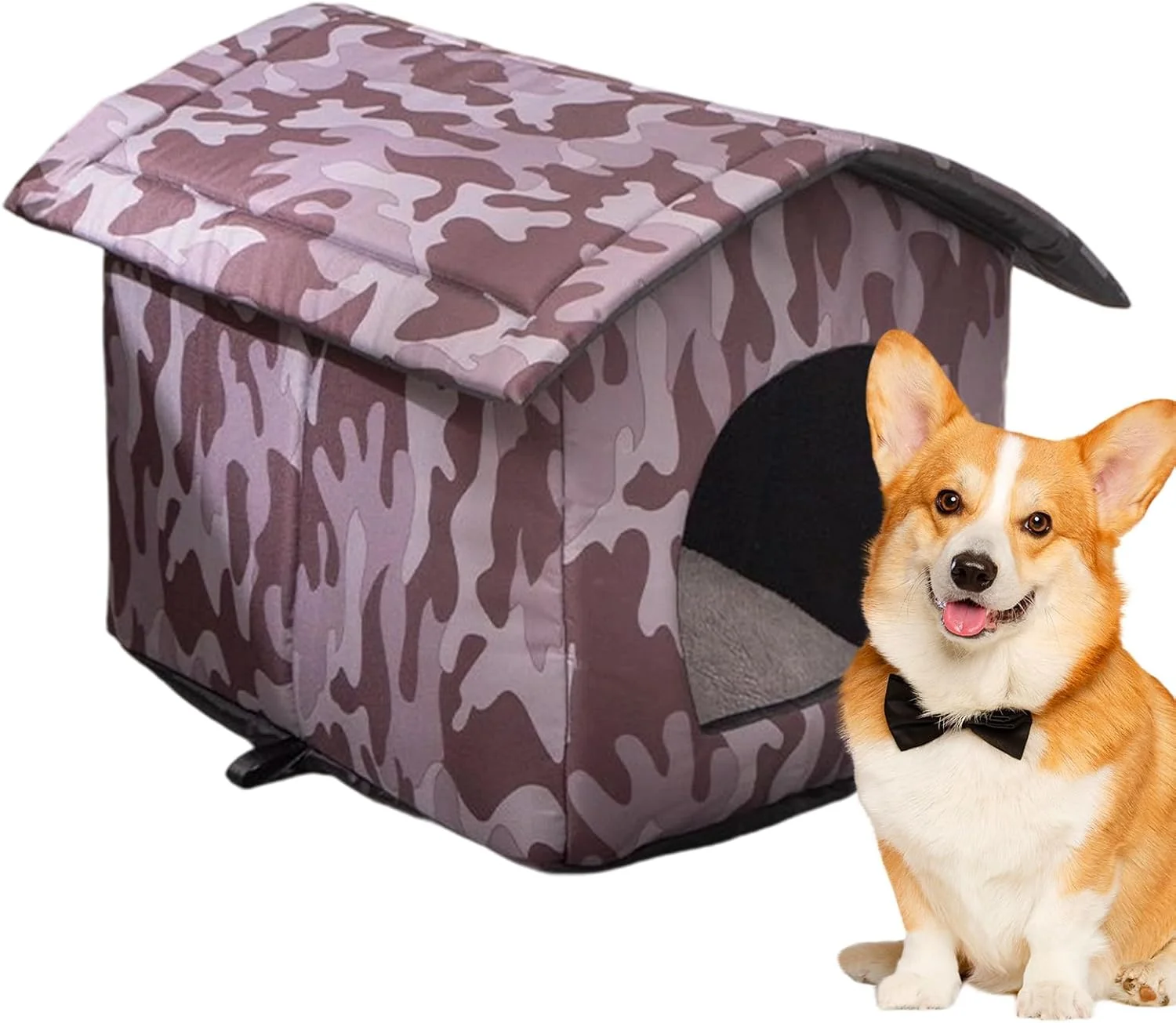 پناهگاه گربه در فضای باز - پناهگاه حیوانات خانگی مقاوم در برابر اشعه ماوراء بنفش - خانه حیوانات خانگی ضد آب و هوا برای کمپینگ در فضای باز، پاسیو، حیاط، آپارتمان، باغ، داخل خانه، حیاط خلوت، مزرعه