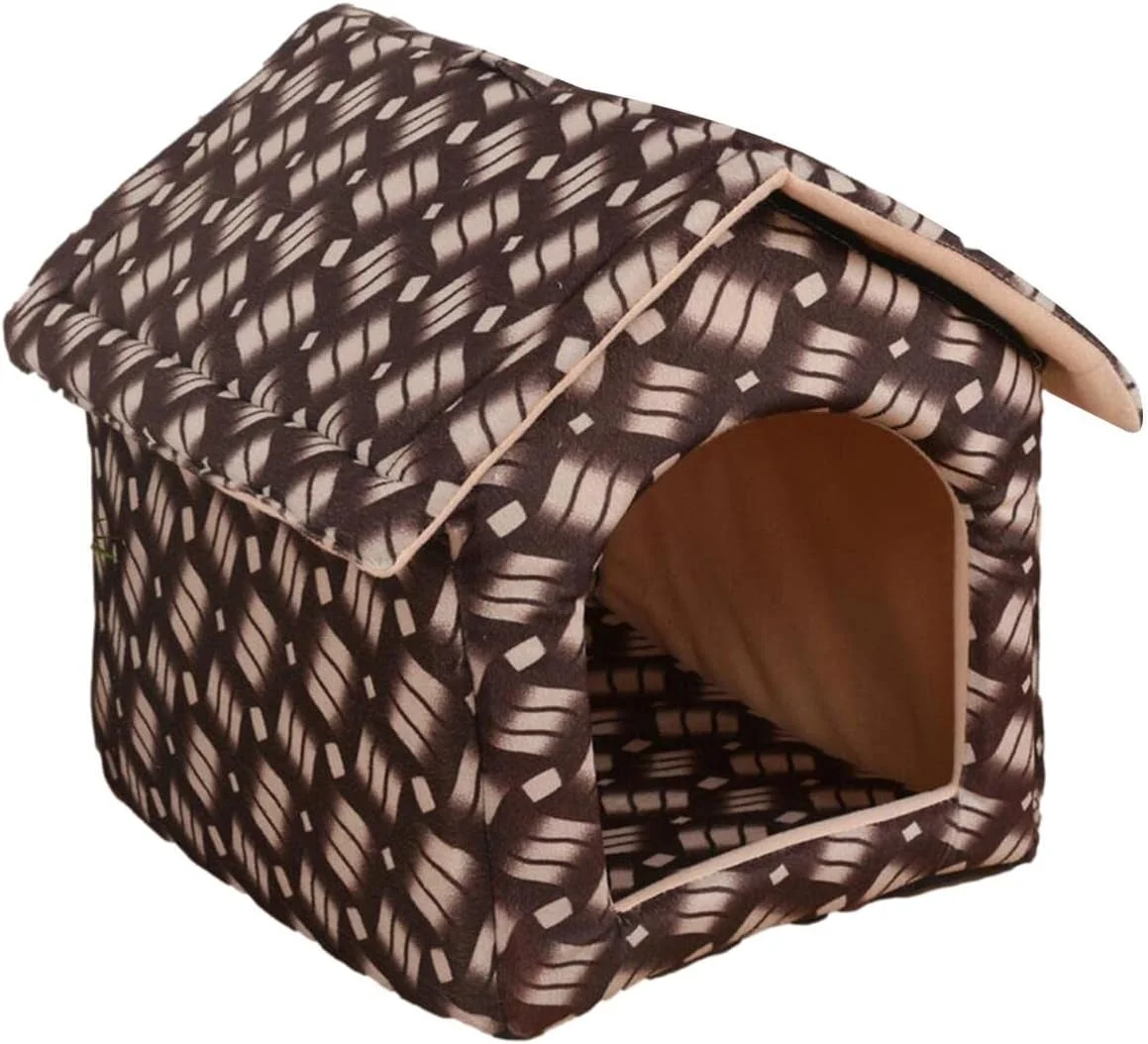 پناهگاه گربه در فضای باز - خانه سگ در فضای باز - خانه گربه در فضای باز - پناهگاه حیوانات خانگی تاشو ضد باد و ضد آب برای گربه ها، خانه بچه گربه، حیوانات خانگی خود را برای سگ ها و گربه ها ایمن و گرم نگه دارید
