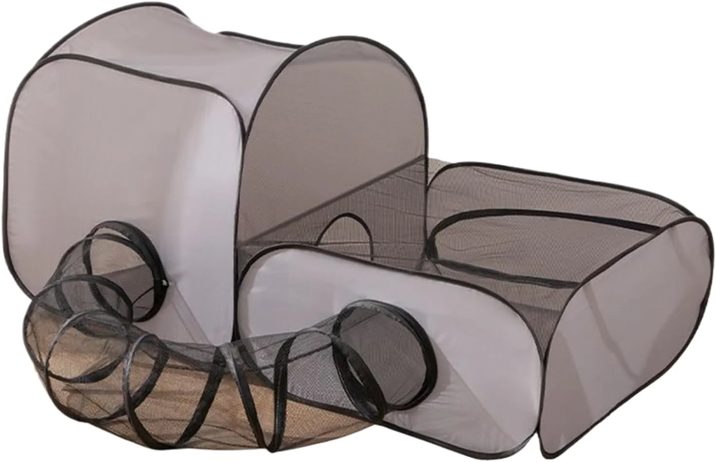 محوطه بازی گربه - تونل بازی حیوانات خانگی قابل حمل در فضای باز | خانه بازی تاشو آکسفورد، توری تنفسی چادر حیوانات خانگی برای حیاط، باغ و فضای باز
