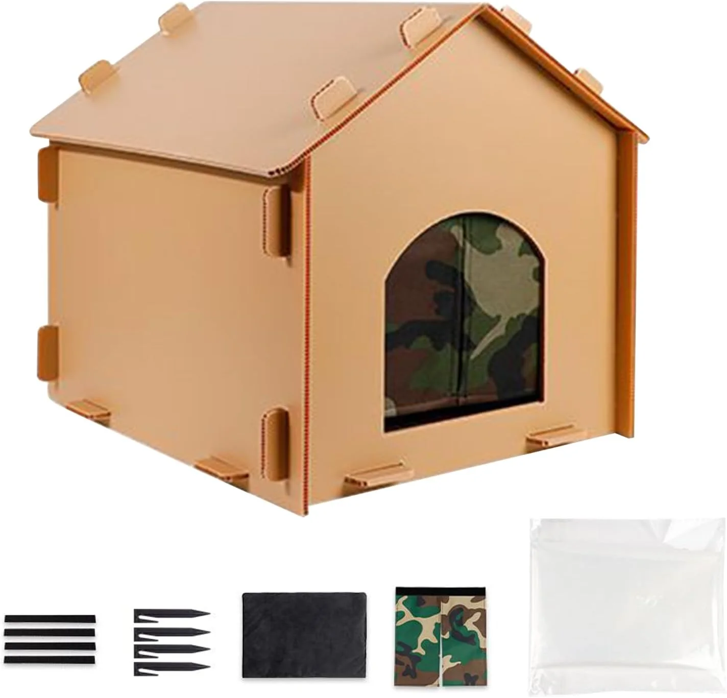 خانه گربه - پناهگاه ضد آب برای حیوانات خیابانی، خانه گربه ضد باد جداشدنی برای خوابیدن، غذا خوردن، پنهان شدن، بازی، کمپینگ زمستانی تابستانی، مسافرت، بالکن، پاسیو، داخل خانه