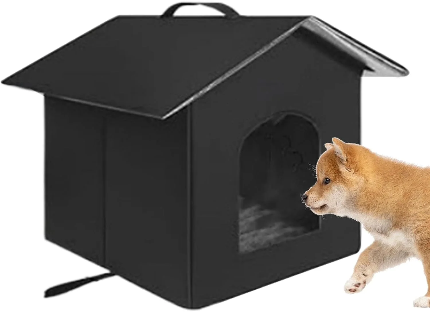 خانه گربه برای فضای باز - خانه گربه ضد آب برای فضای باز - لانه غار بچه گربه گرم و تاشو و قابل شستشو برای ایوان، چمن، باغ، حیاط، بالکن، حیاط خلوت