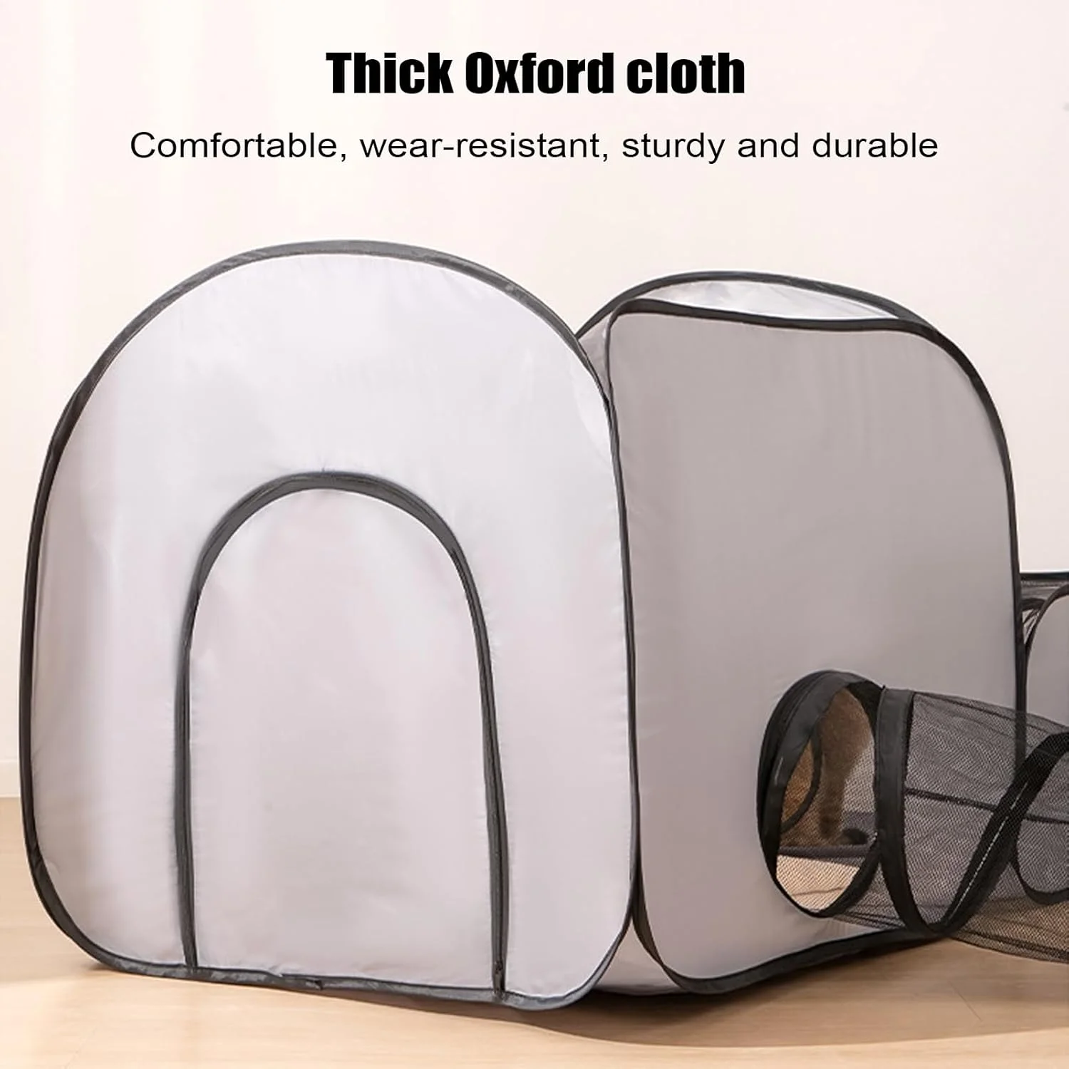 محوطه بازی گربه در فضای باز - محفظه های تاشو گربه چادر توری قابل حمل | خانه بازی تاشو آکسفورد حصار توری تنفسی حیوانات خانگی برای حیاط، باغ و فضای باز