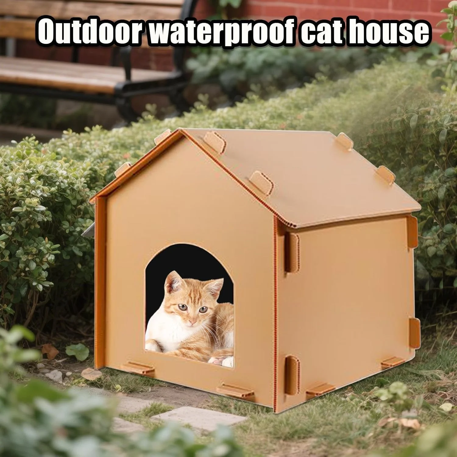 خانه گربه - پناهگاه ضد آب حیاط برای بچه گربه، خانه خواب جداشدنی عایق بندی شده و ضد باد برای گربه ها، سگ ها و حیوانات کوچک، مناسب پاسیو، بالکن، کمپینگ، مسافرت، مخفی شدن در تابستان و زمستان