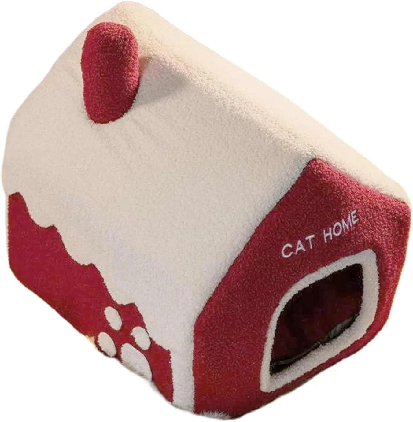 خانه گربه طرح خانه برفی - لانه ضخیم حیوانات خانگی مناسب زمستان، لانه گرم عایق بندی شده برای گربه سگ مناسب اتاق نشیمن آپارتمان داخل خانه اتاق خواب بالکن خوابگاه