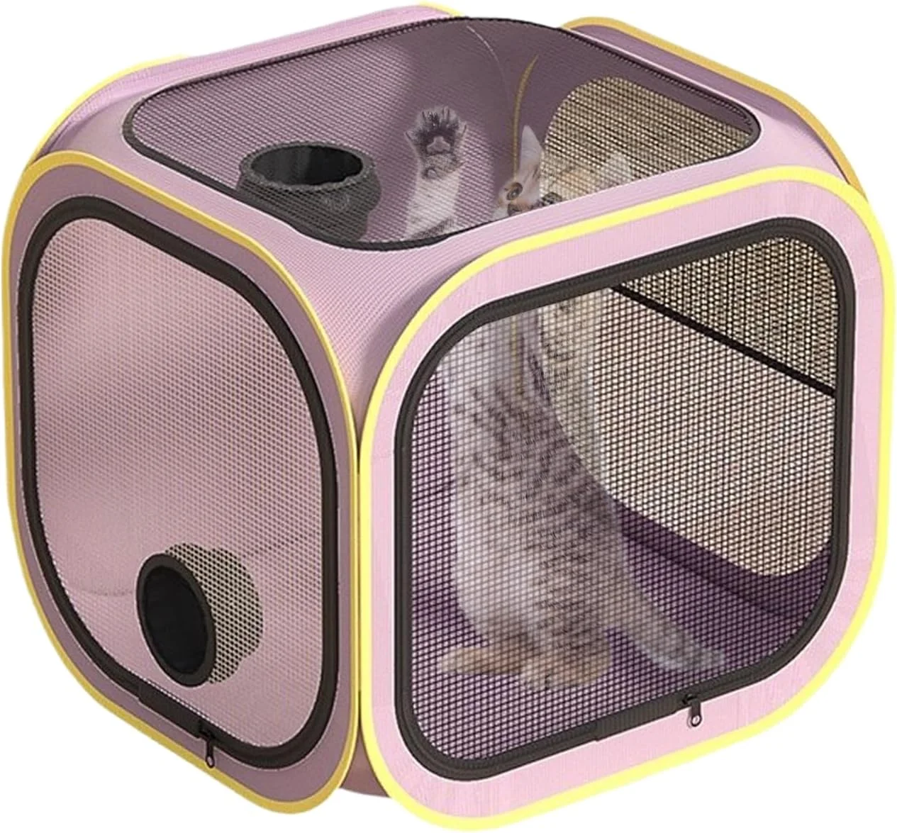 باکس خشک کن موی گربه، قفس خشک کن - اتاق قابل حمل برای نظافت و جلوگیری از پرواز مو برای سگ های کوچک، بزرگ و متوسط، توله سگ، گربه و بچه گربه در خارج از منزل