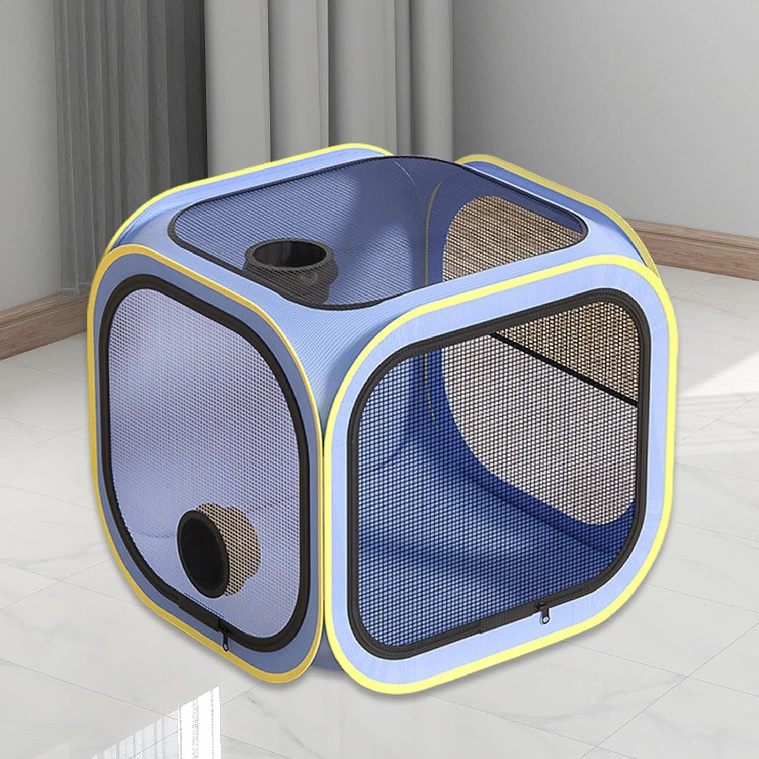 باکس خشک کن گربه | جعبه نظافت - جعبه اتاقک قابل حمل خشک کن حیوانات خانگی، قفس ضد پرواز مو برای گربه ها سگ ها و توله سگ ها