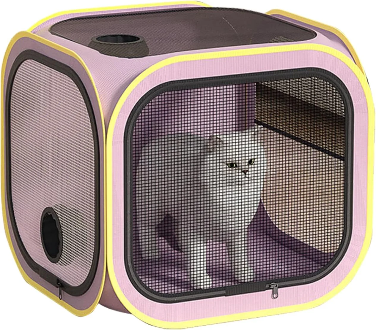 باکس خشک کن گربه - قفس خشک کن، اتاق قابل حمل برای نظافت و جلوگیری از پرواز مو برای سگ های کوچک، بزرگ و متوسط، توله سگ، گربه و بچه گربه، مناسب برای استفاده در خارج و داخل خانه