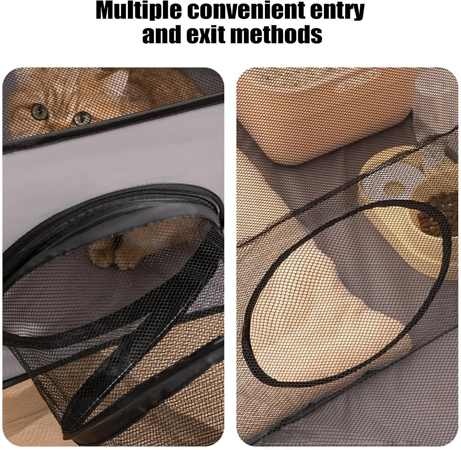 محوطه بازی گربه - چادر محوطه بازی تاشو آکسفورد برای حیوانات خانگی، حصار خانه بازی توری تنفسی برای حیاط، باغ و حیاط خلوت