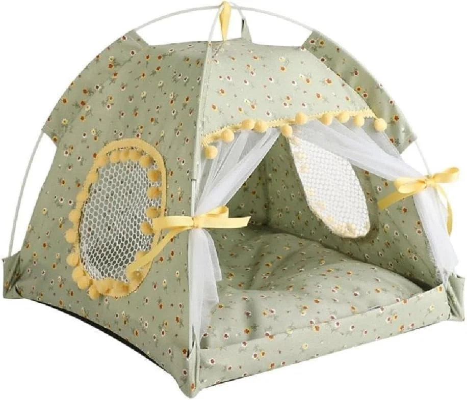 Camping Cat Tent, Dogs Bed Teepee for Dogs Kennel Indoor Nest Puppy Cave Lightweight Foldable Pet Tent Nest